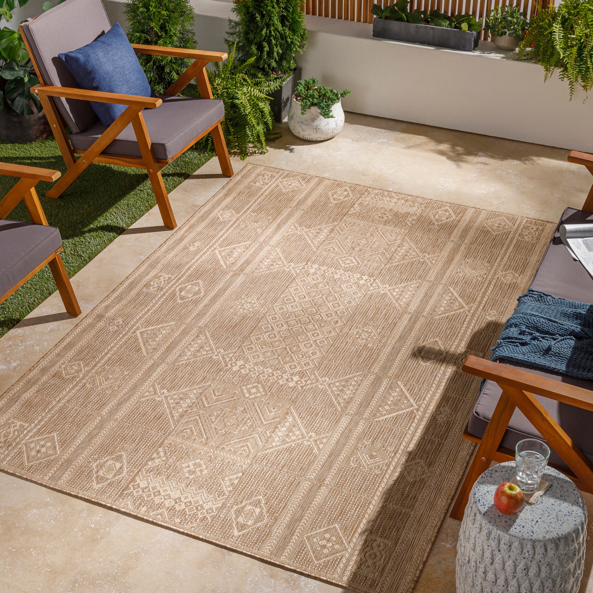 Tuareg Machine Woven Rug Livabliss Tuareg