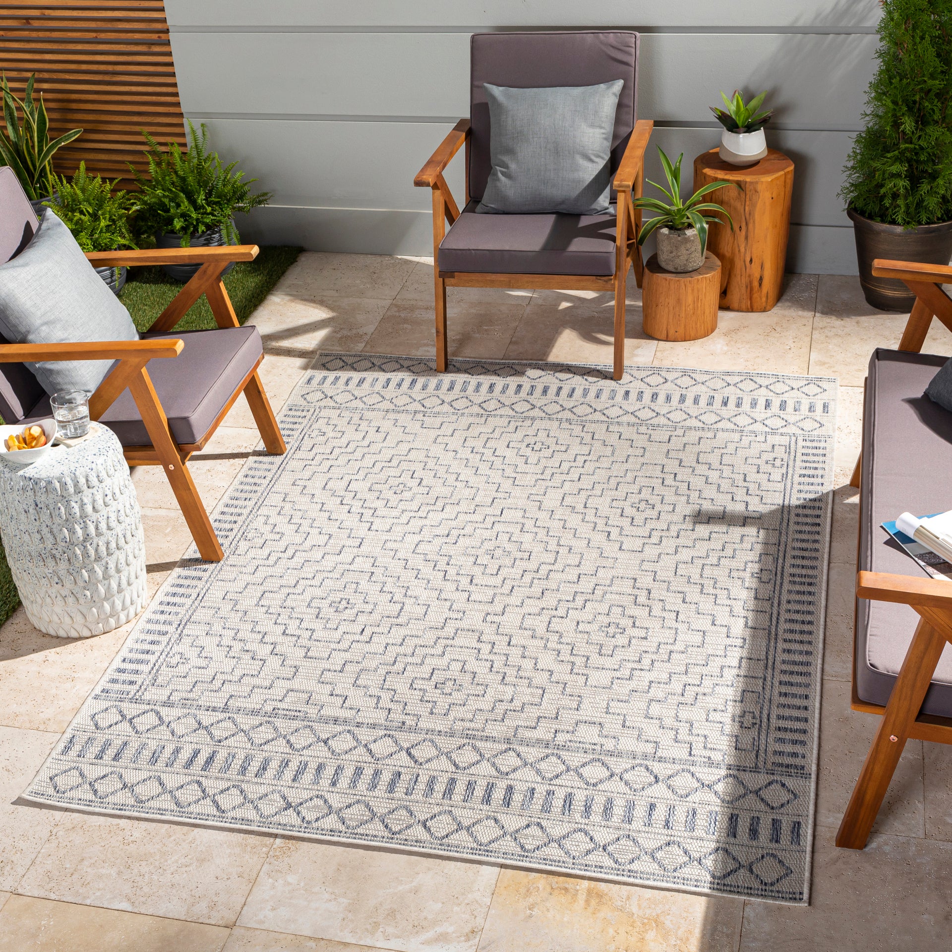 Tuareg Machine Woven Rug Livabliss Tuareg