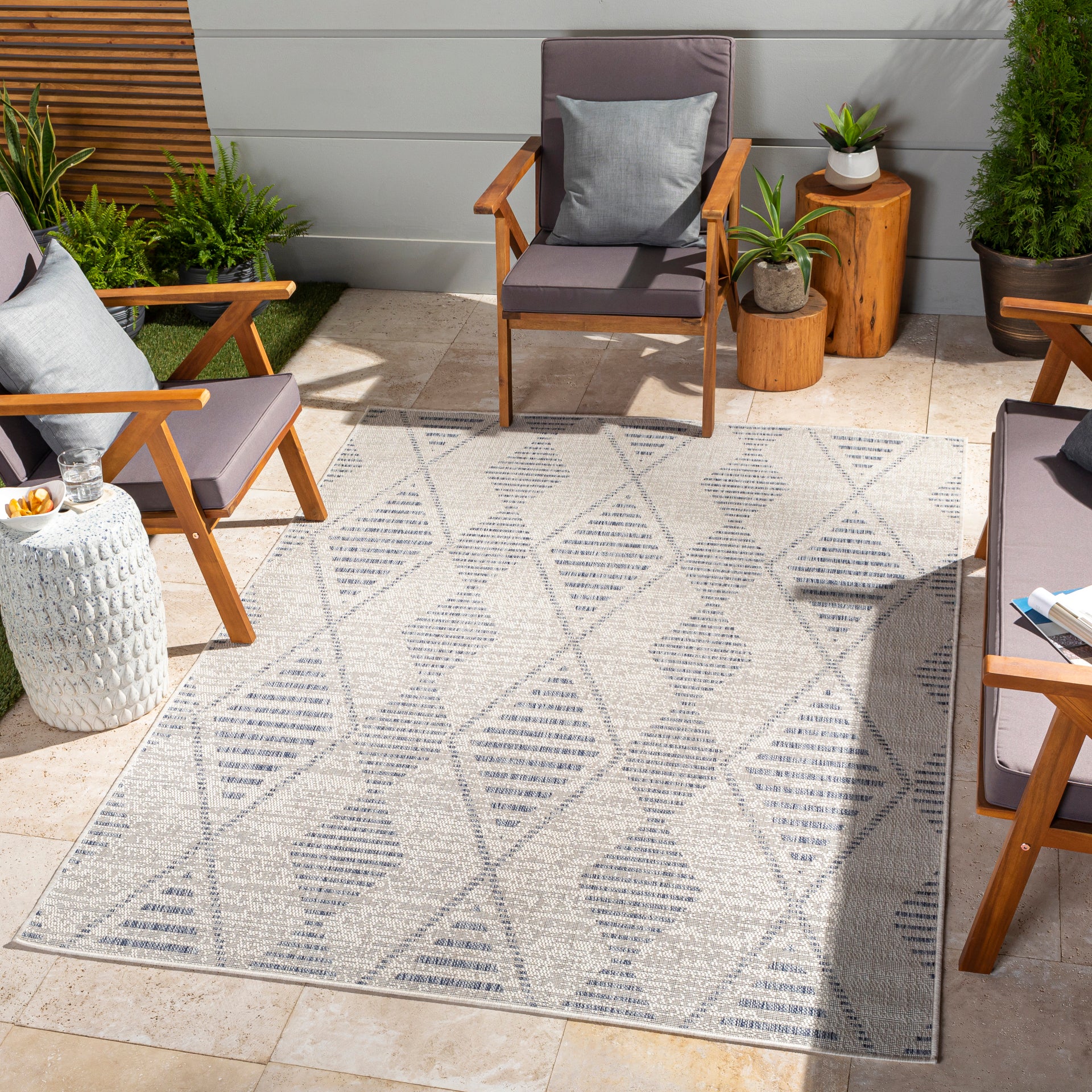 Tuareg Machine Woven Rug Livabliss Tuareg