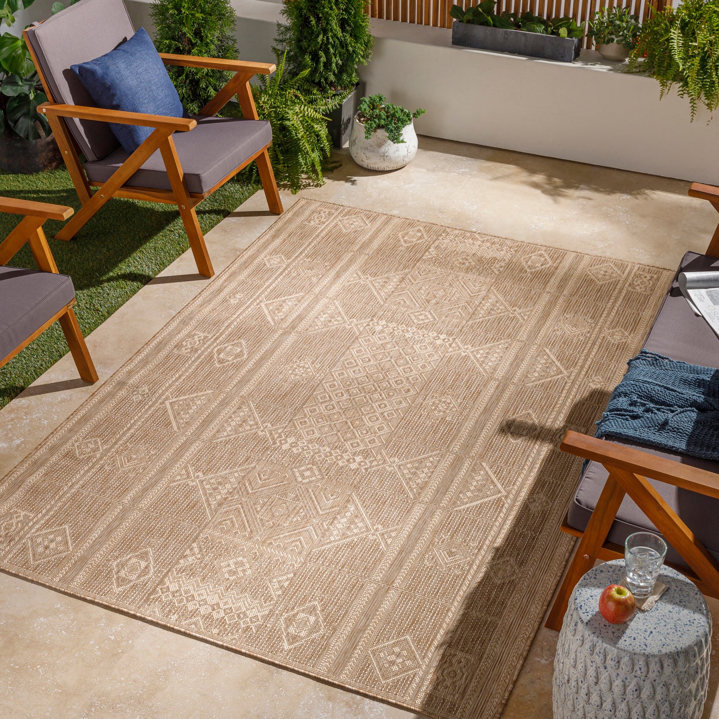 Tuareg Machine Woven Rug Livabliss Tuareg