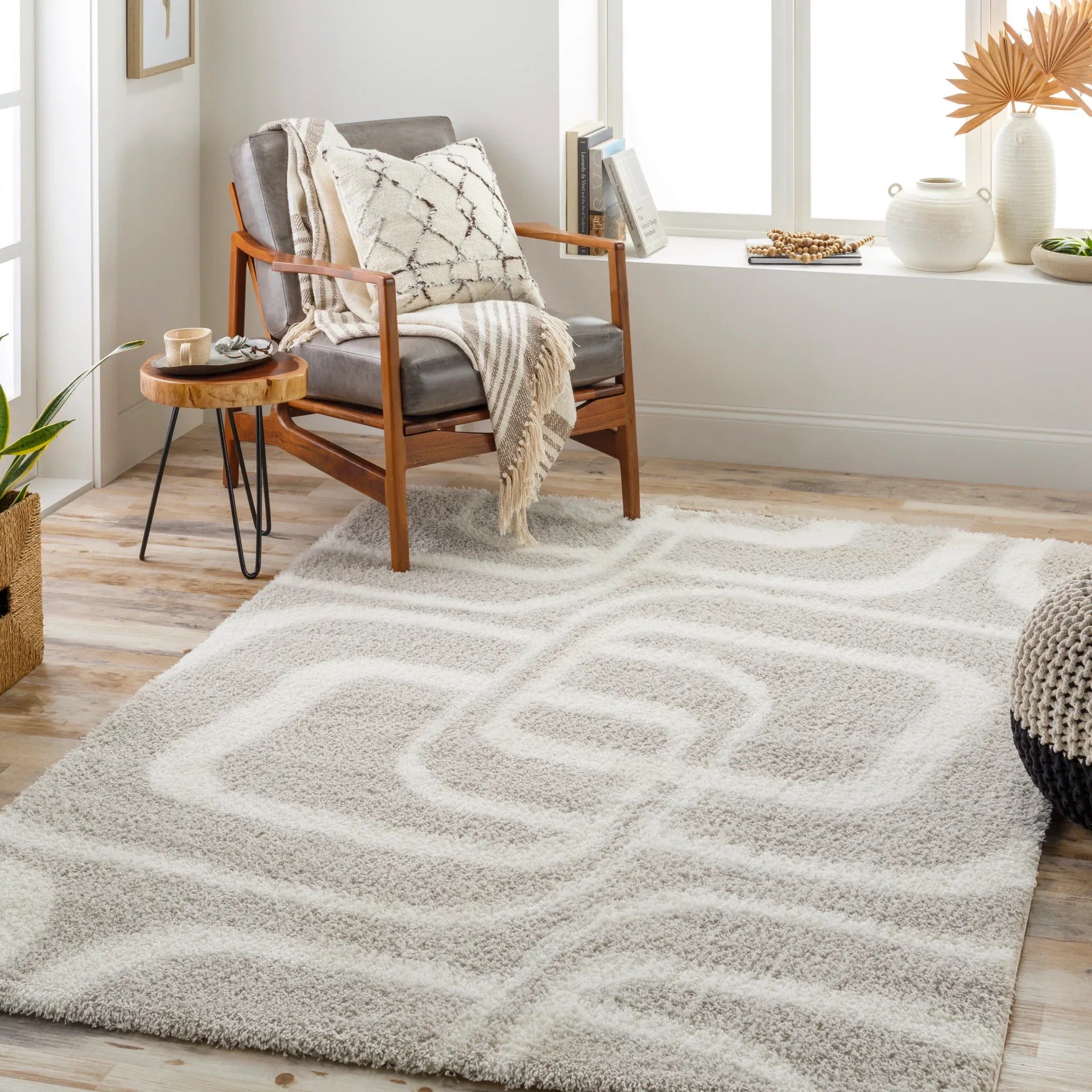 Cloudy Shag Machine Woven Rug Livabliss Cloudy Shag
