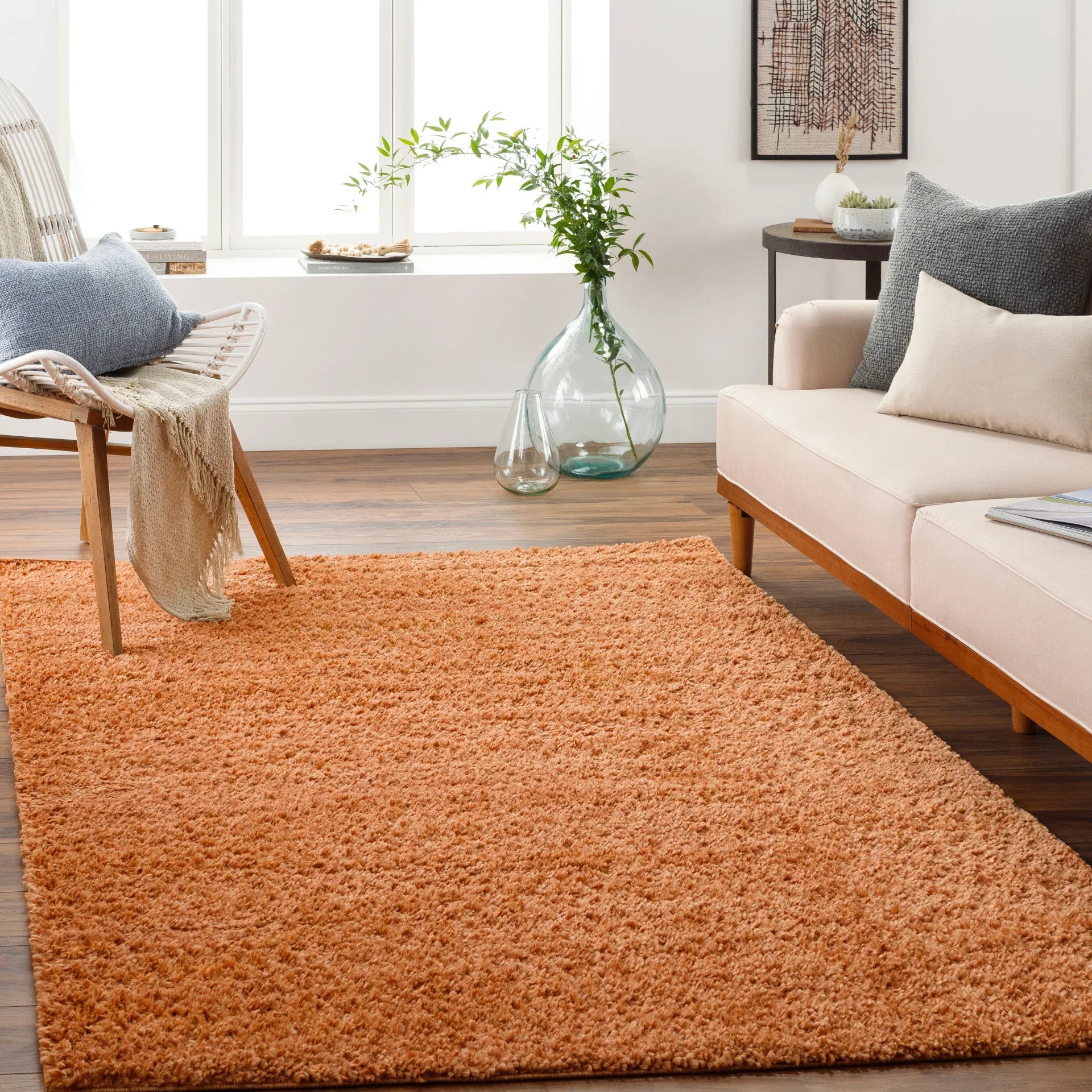 Deluxe Shag Machine Woven Rug Livabliss Deluxe Shag