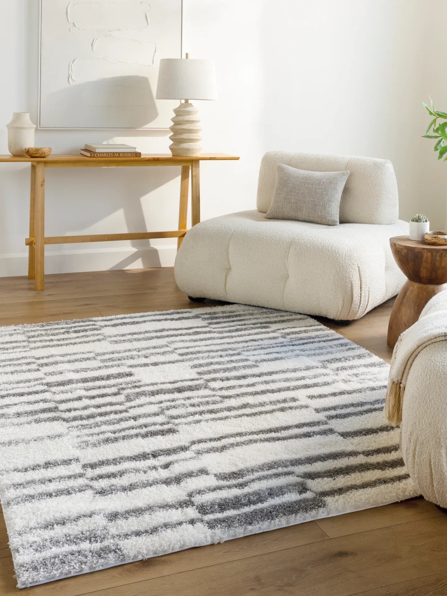 Cloudy Shag Machine Woven Rug Livabliss Cloudy Shag