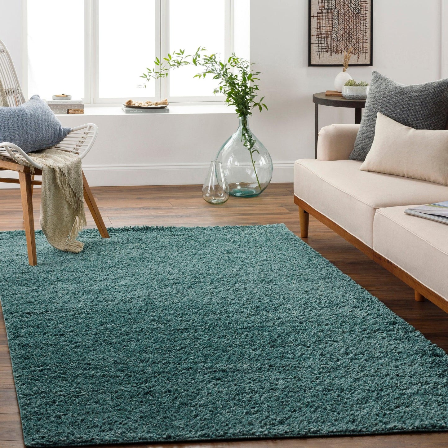 Deluxe Shag Machine Woven Rug Livabliss Deluxe Shag
