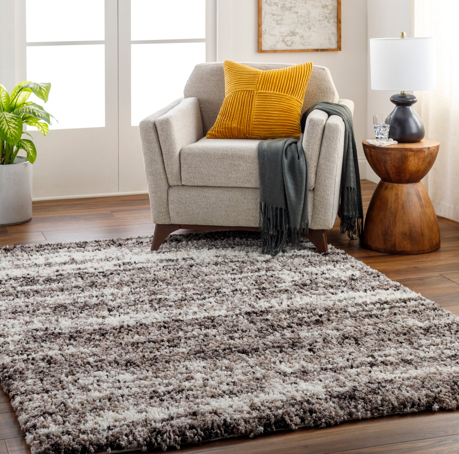 Ultra Shag Machine Woven Rug Livabliss Ultra Shag
