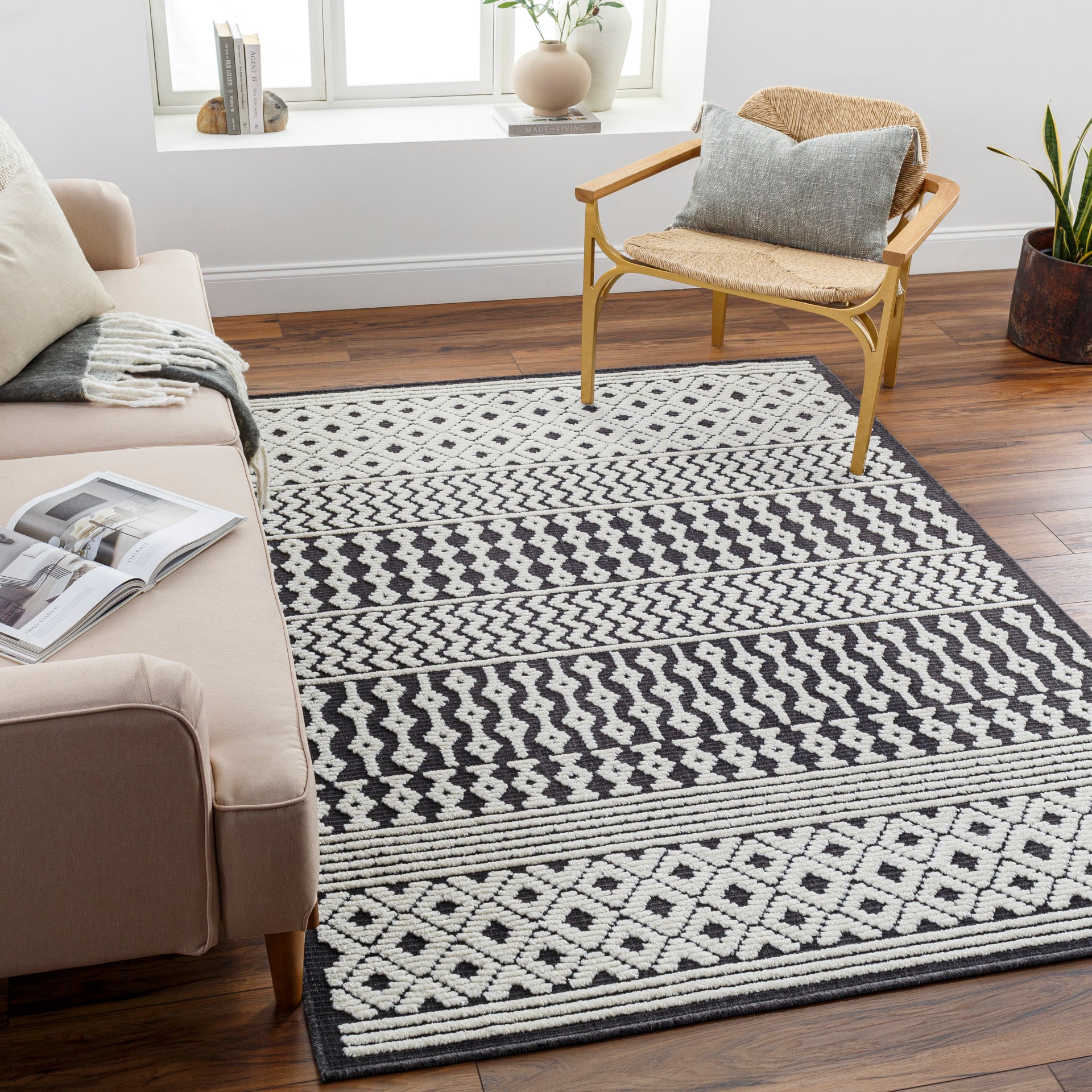 Lyna Machine Woven Rug Livabliss Lyna