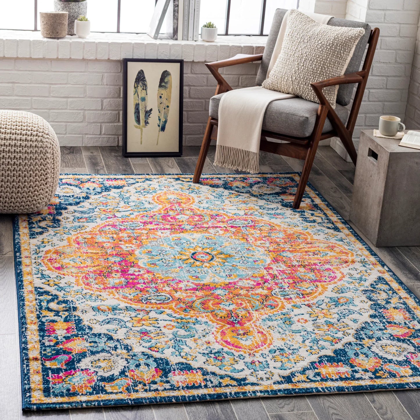 Floransa Machine Woven Rug Livabliss Floransa