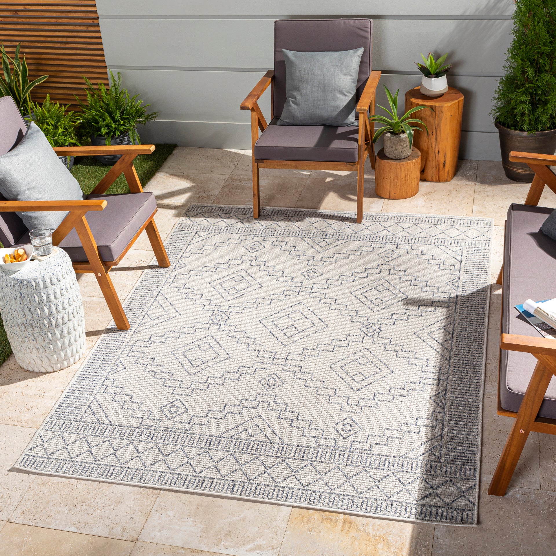 Tuareg Machine Woven Rug Livabliss Tuareg