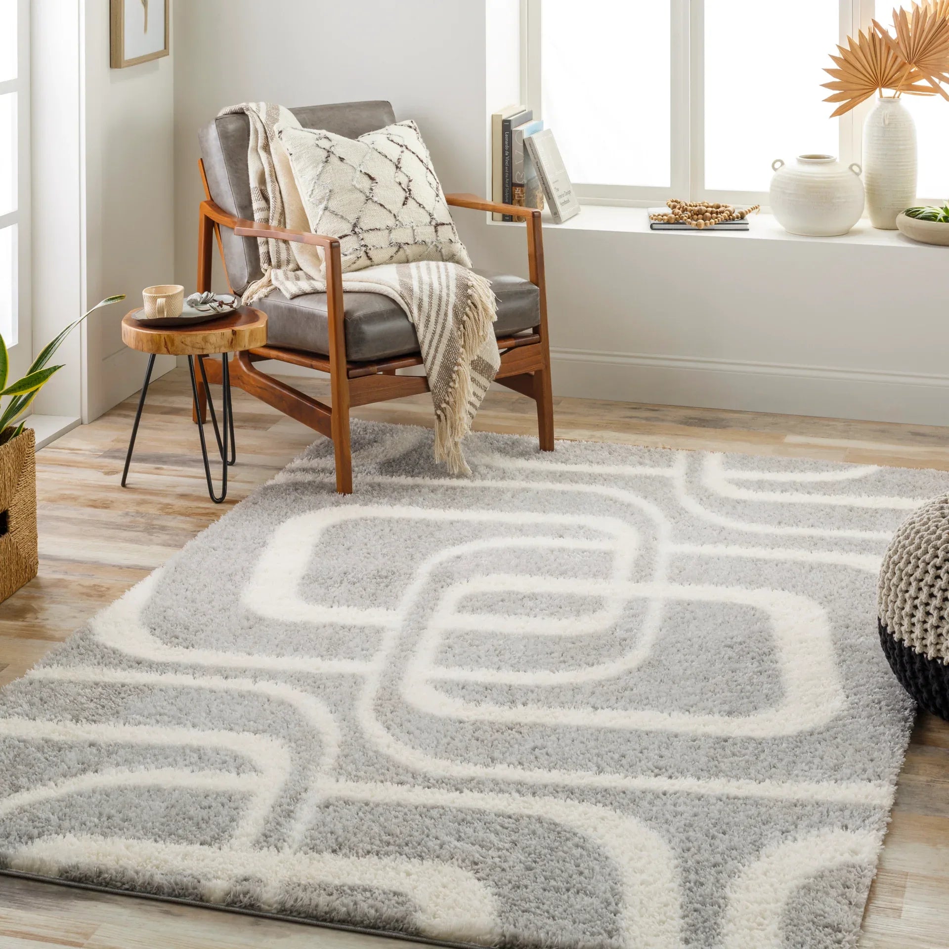 Cloudy Shag Machine Woven Rug Livabliss Cloudy Shag