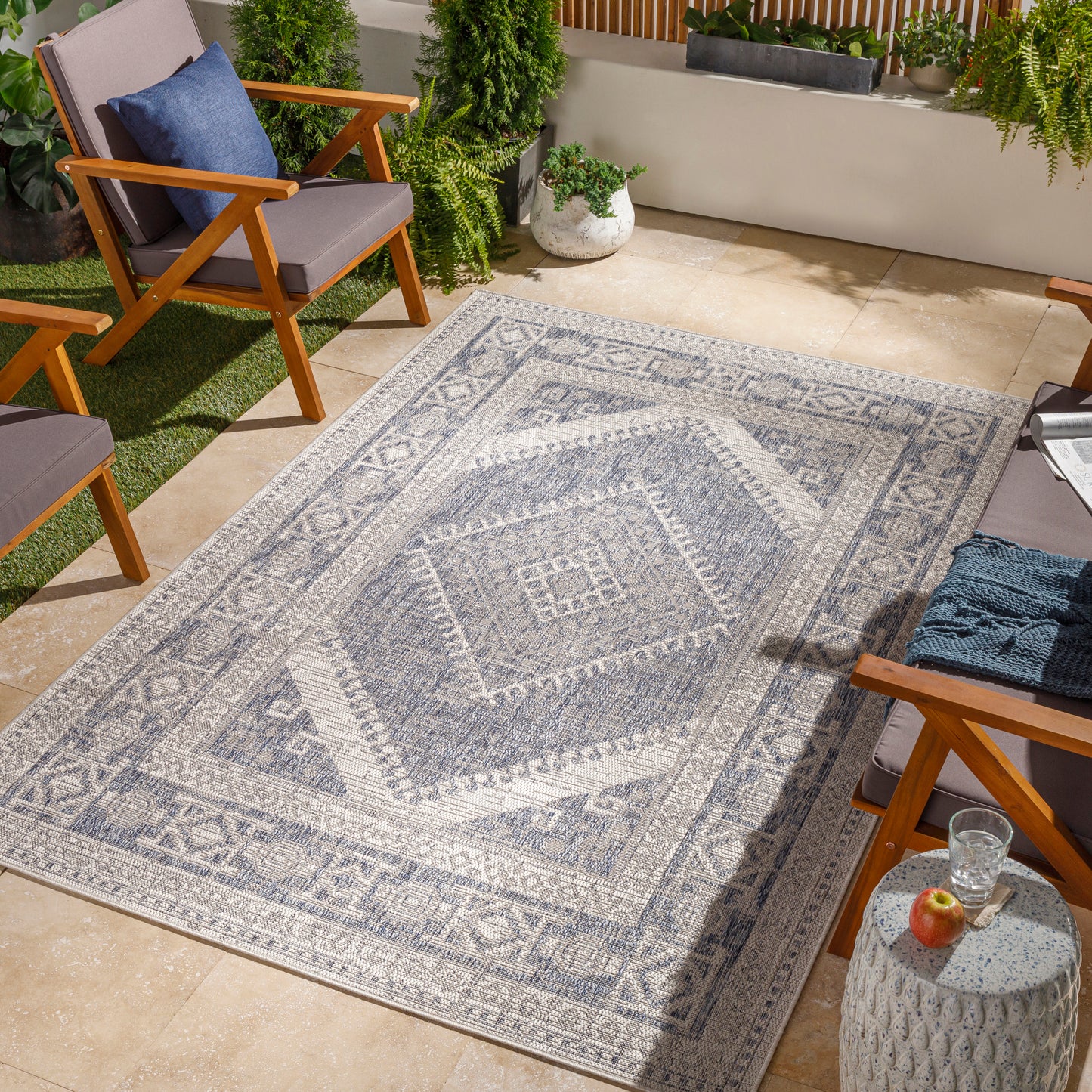 Tuareg Machine Woven Rug Livabliss Tuareg