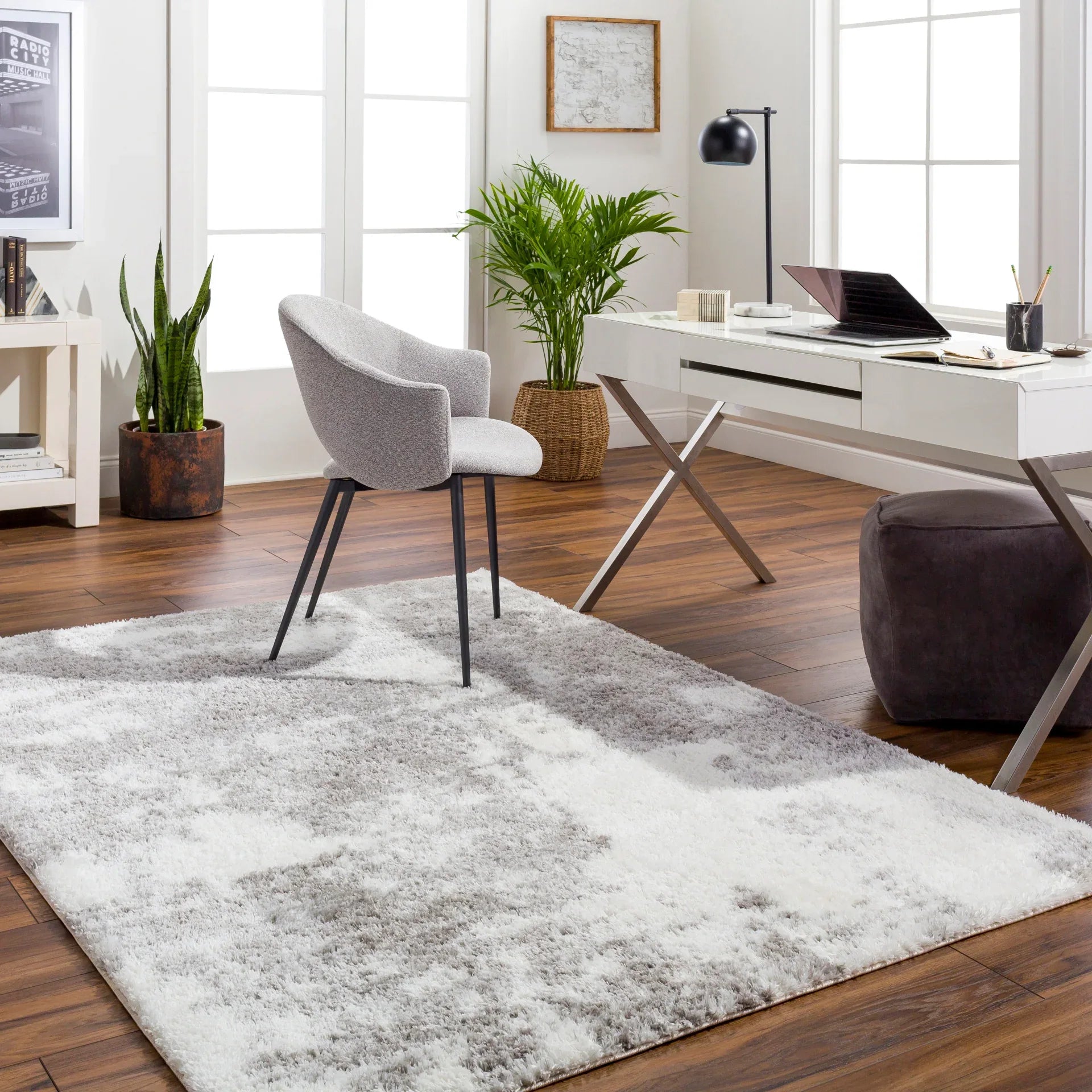 Cloudy Shag Machine Woven Rug Livabliss Cloudy Shag
