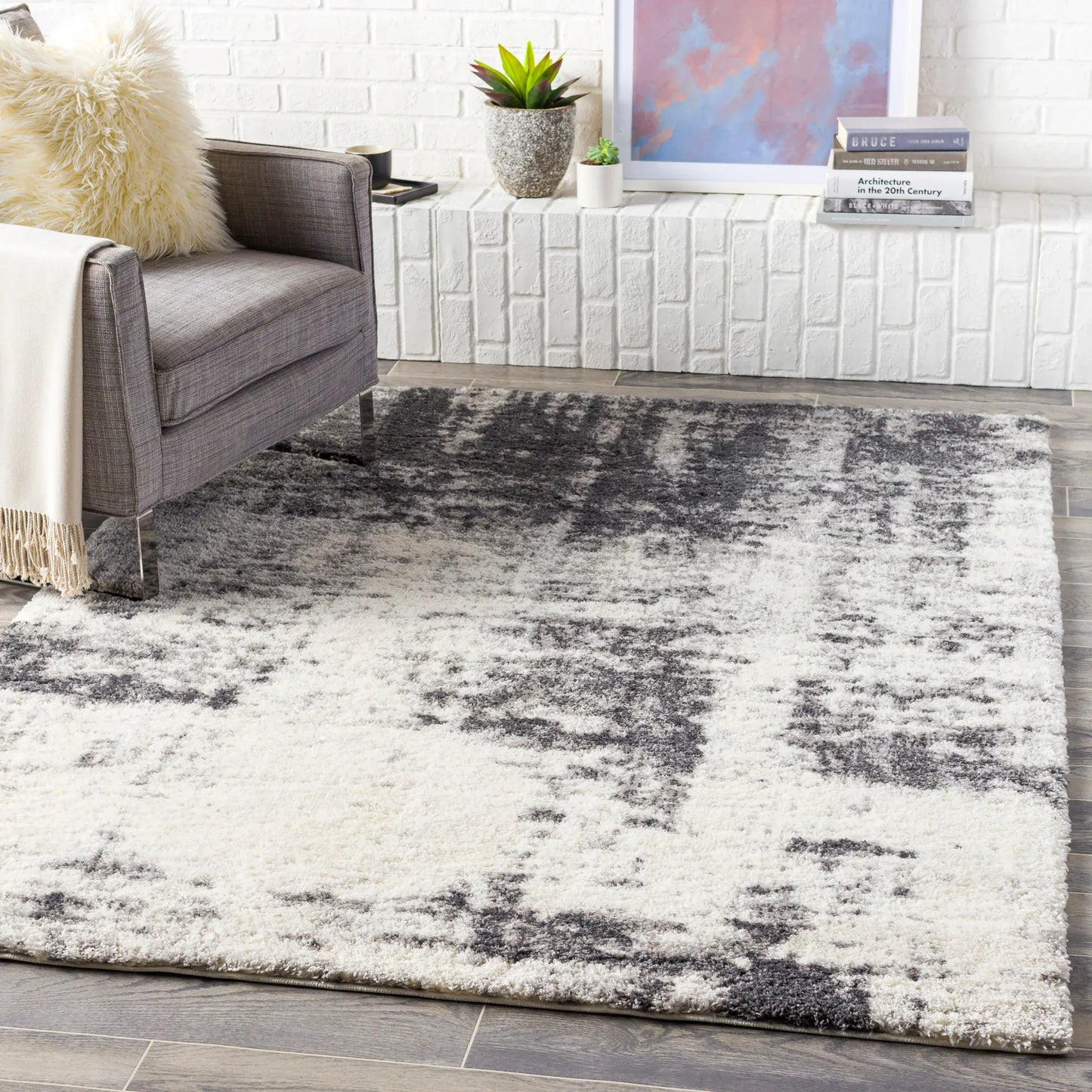 Aliyah Shag Machine Woven Rug Livabliss Aliyah Shag