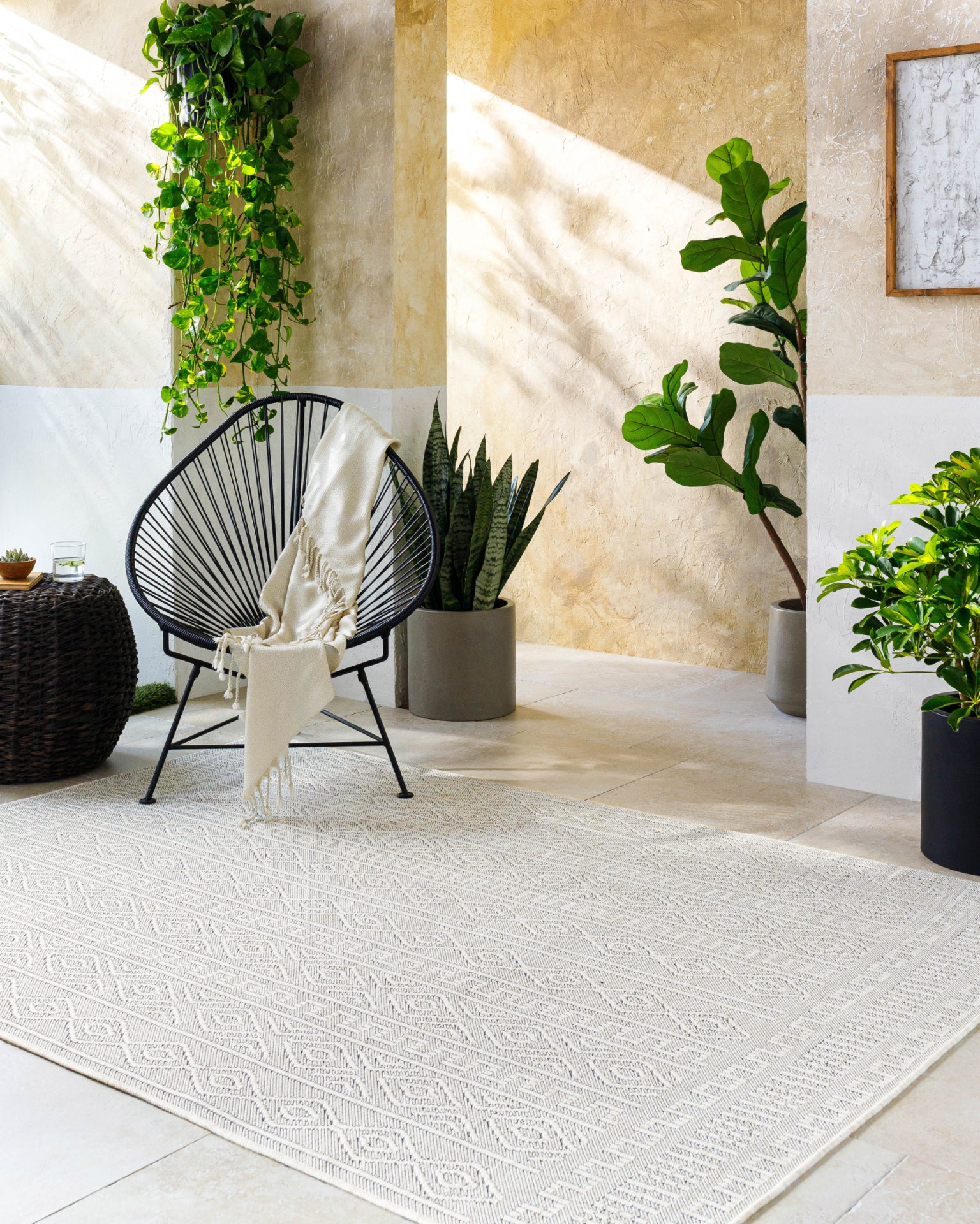 Terrace Machine Woven Rug Livabliss Terrace