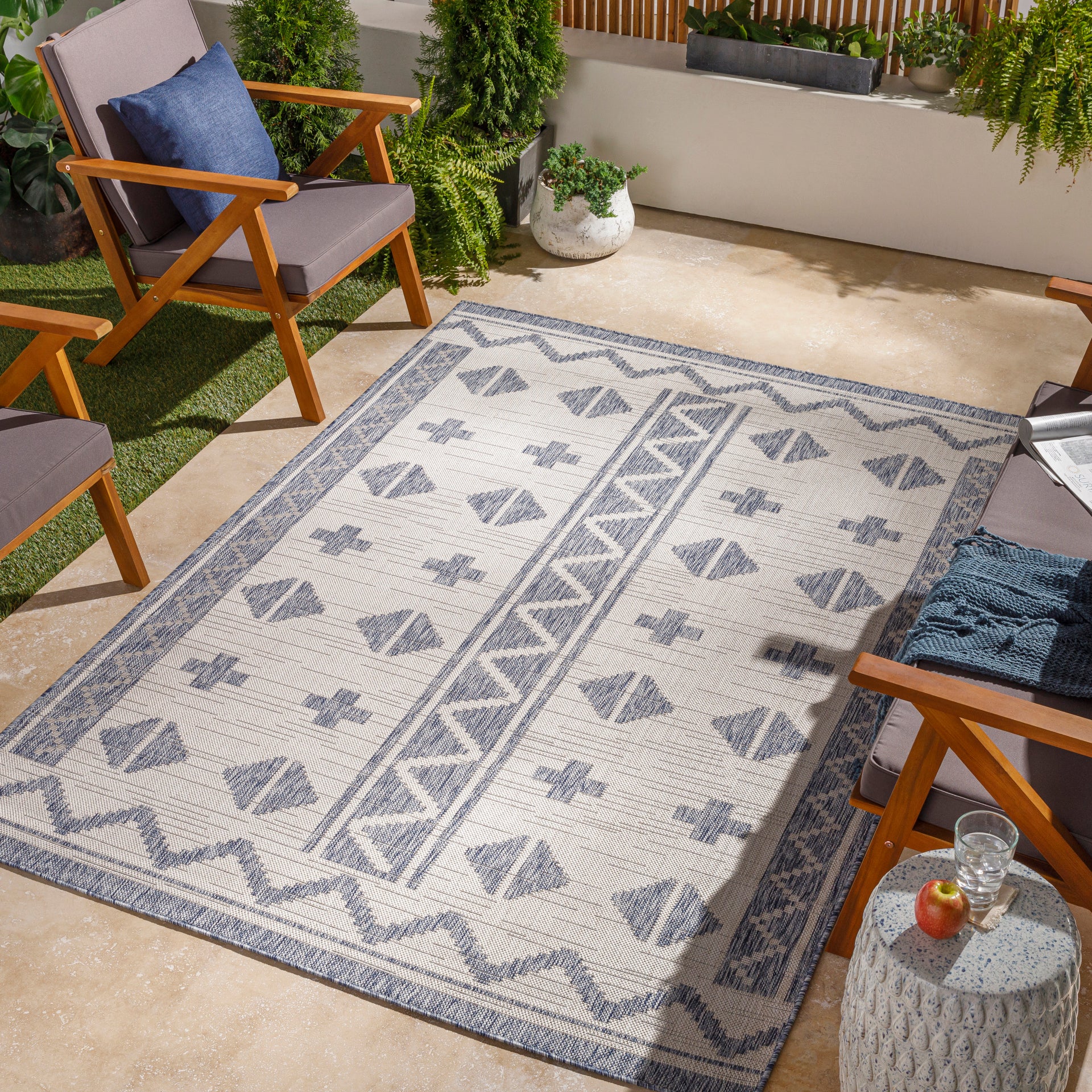 Tuareg Machine Woven Rug Livabliss Tuareg