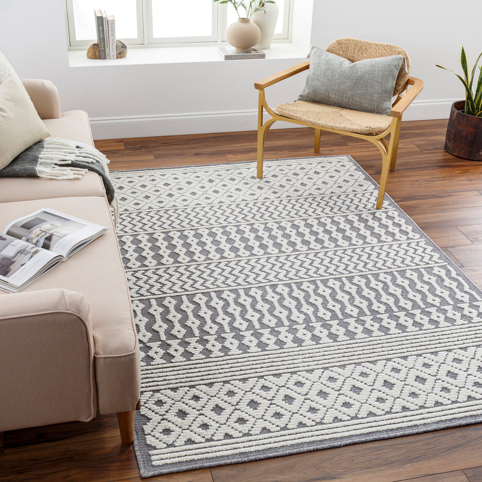 Lyna Machine Woven Rug Livabliss Lyna