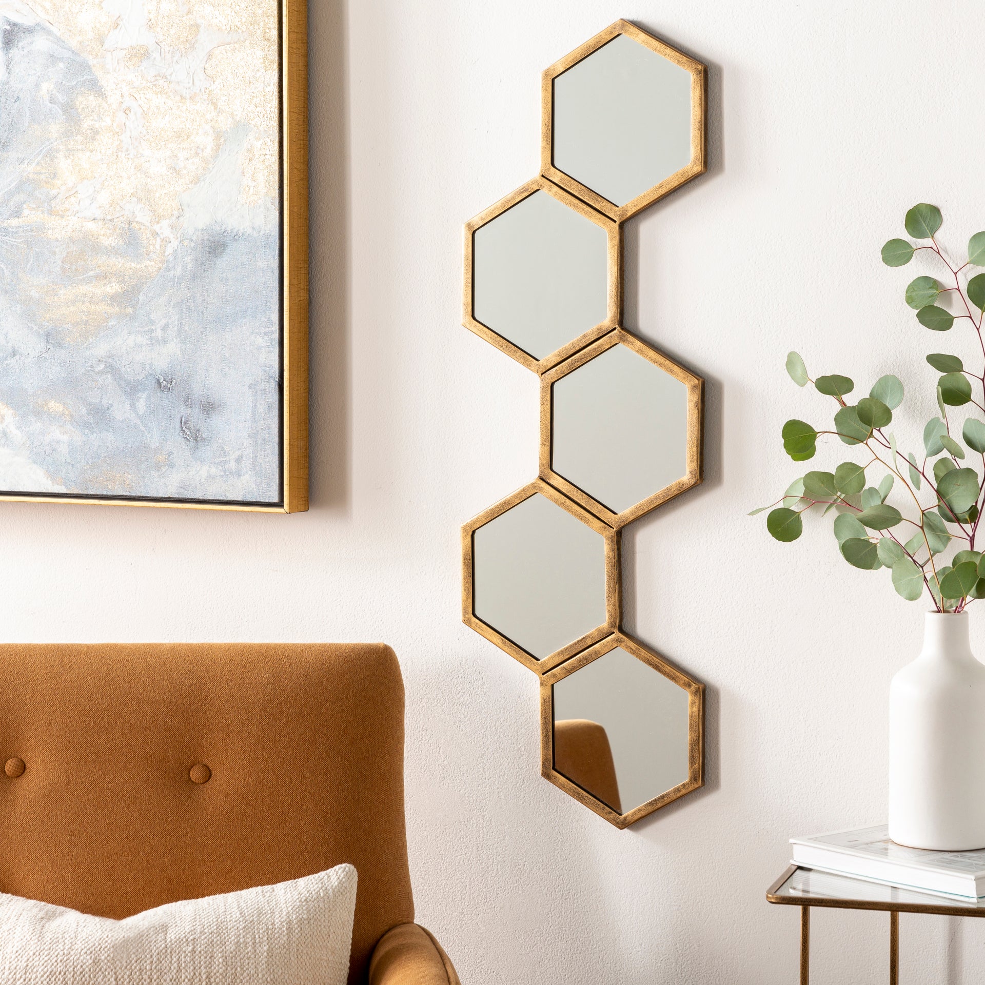 Honeycomb Accent Mirror Livabliss Honeycomb