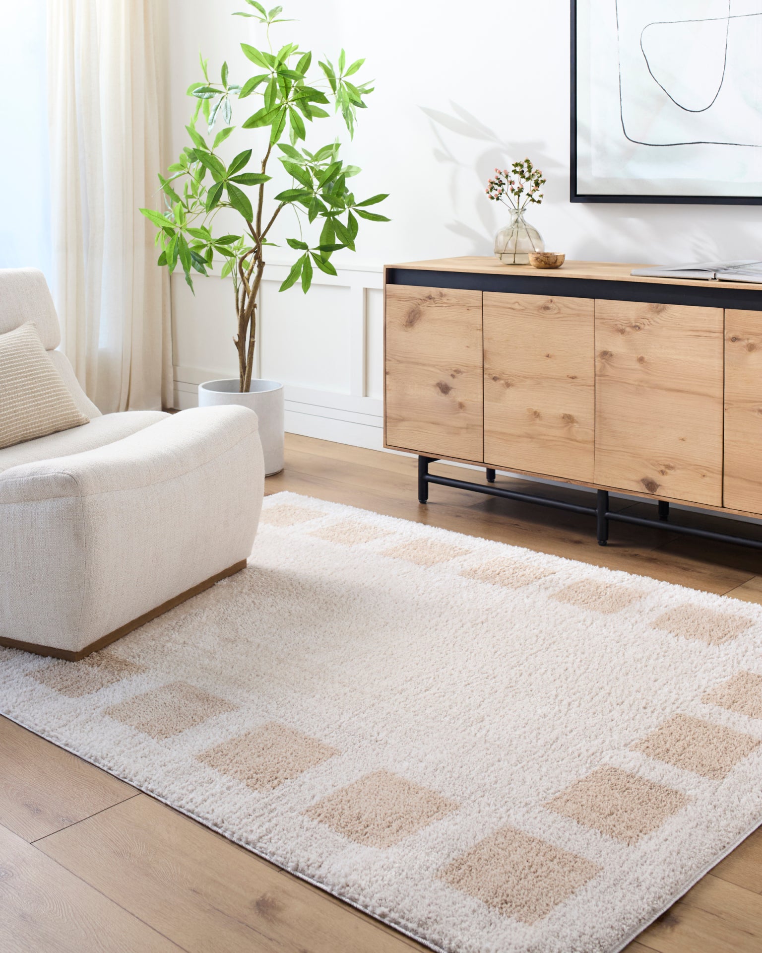 Fossay Shag Machine Woven Rug Livabliss Fossay Shag