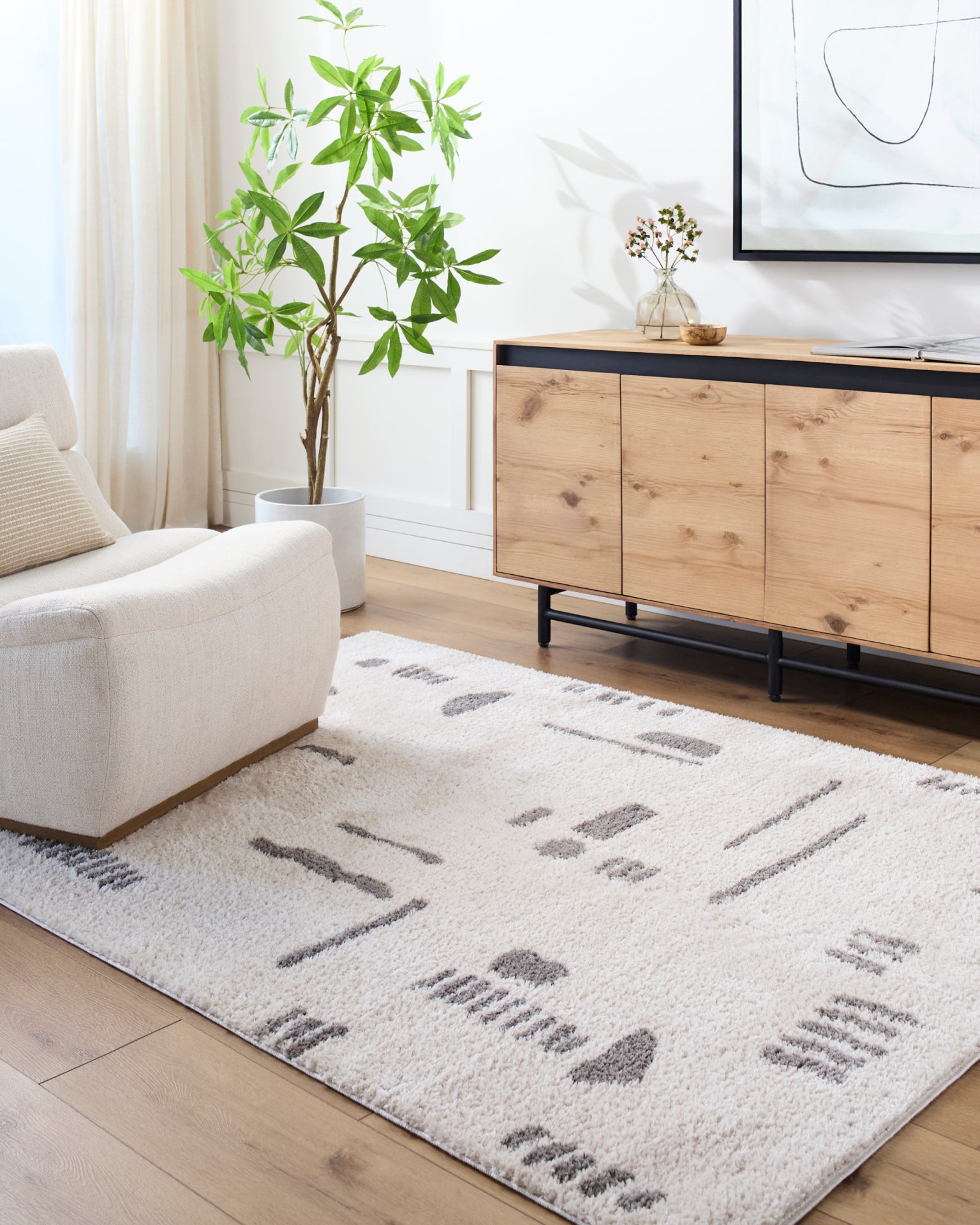 Fossay Shag Machine Woven Rug Livabliss Fossay Shag