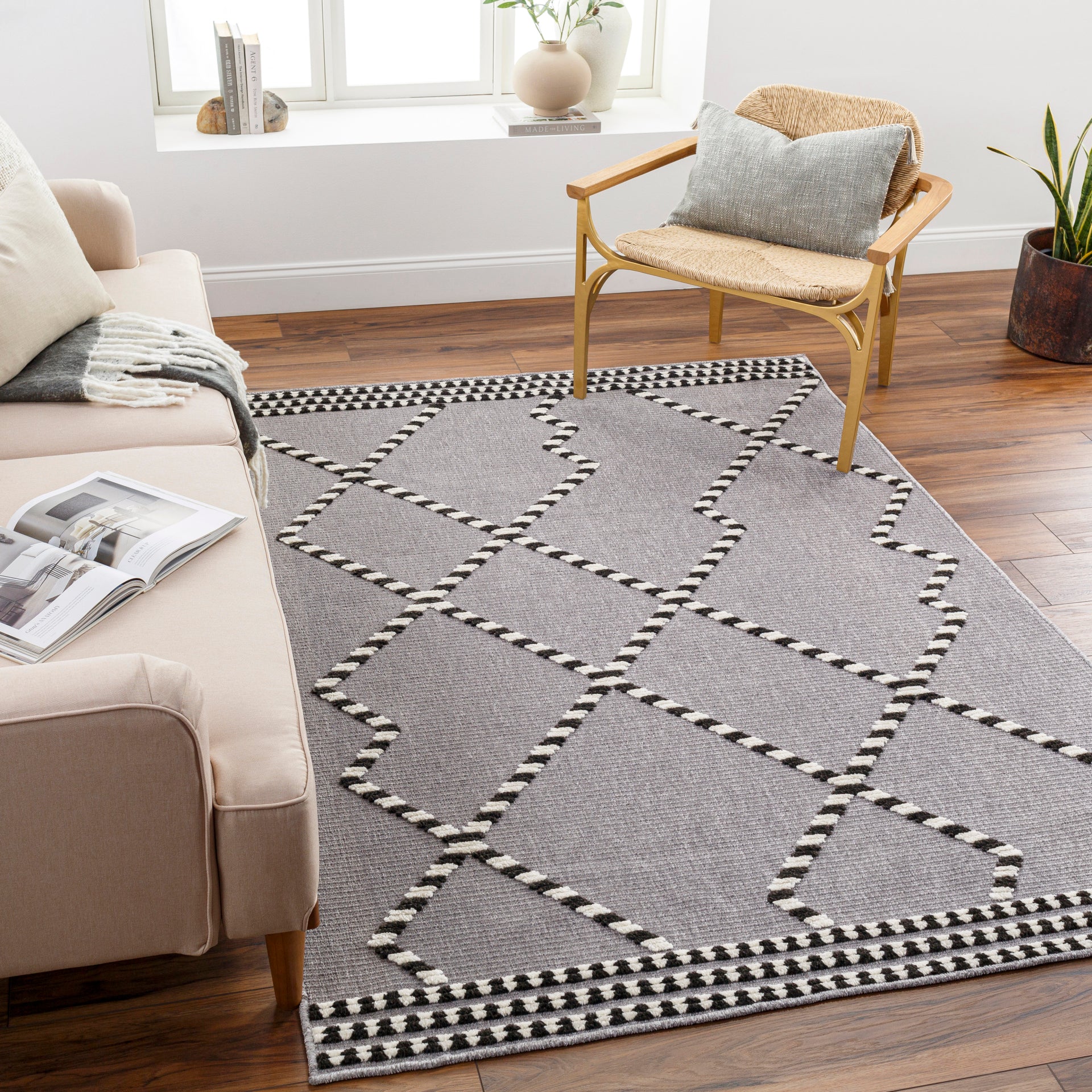 Lyna Machine Woven Rug Livabliss Lyna