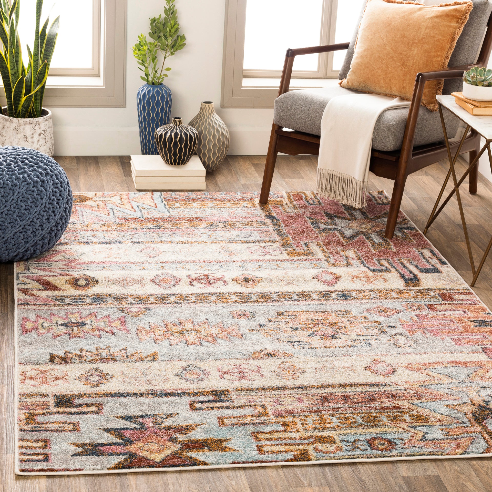 New Mexico Machine Woven Rug Livabliss New Mexico