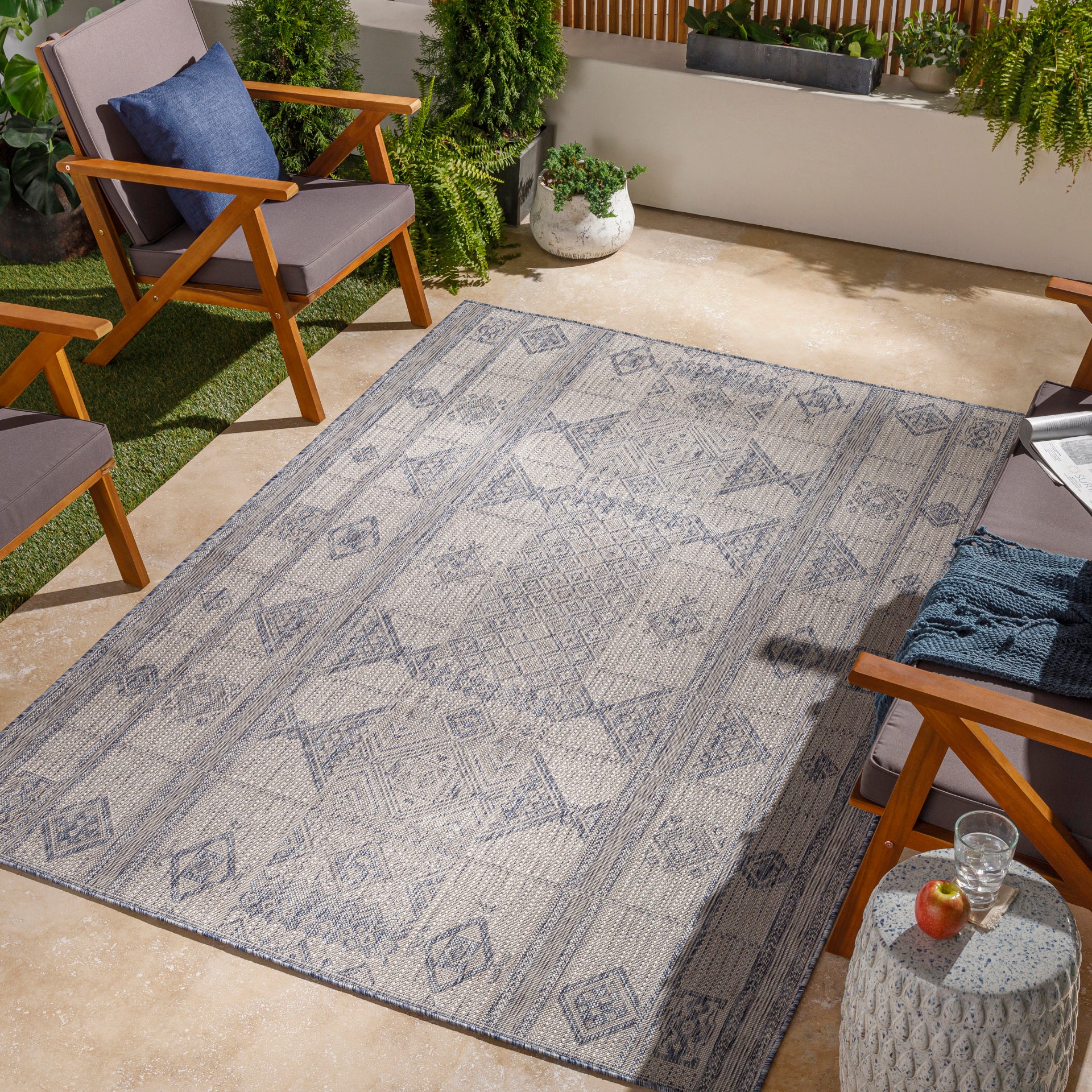 Tuareg Machine Woven Rug Livabliss Tuareg