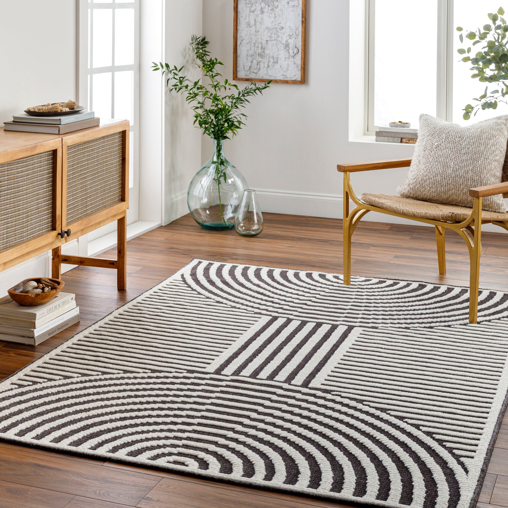 Lyna Machine Woven Rug Livabliss Lyna