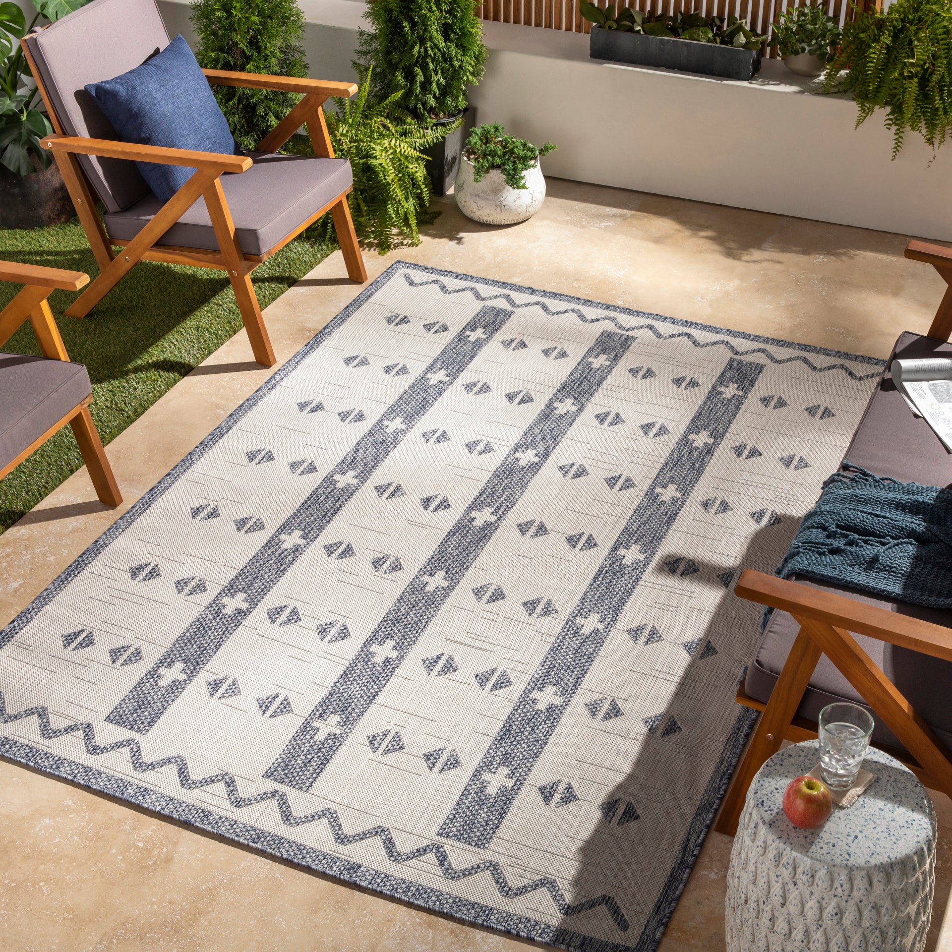 Tuareg Machine Woven Rug Livabliss Tuareg