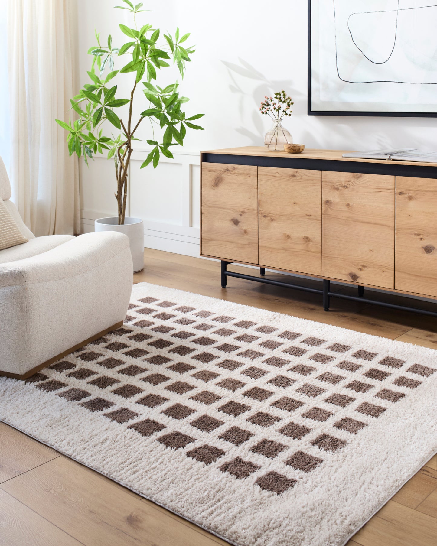 Fossay Shag Machine Woven Rug Livabliss Fossay Shag