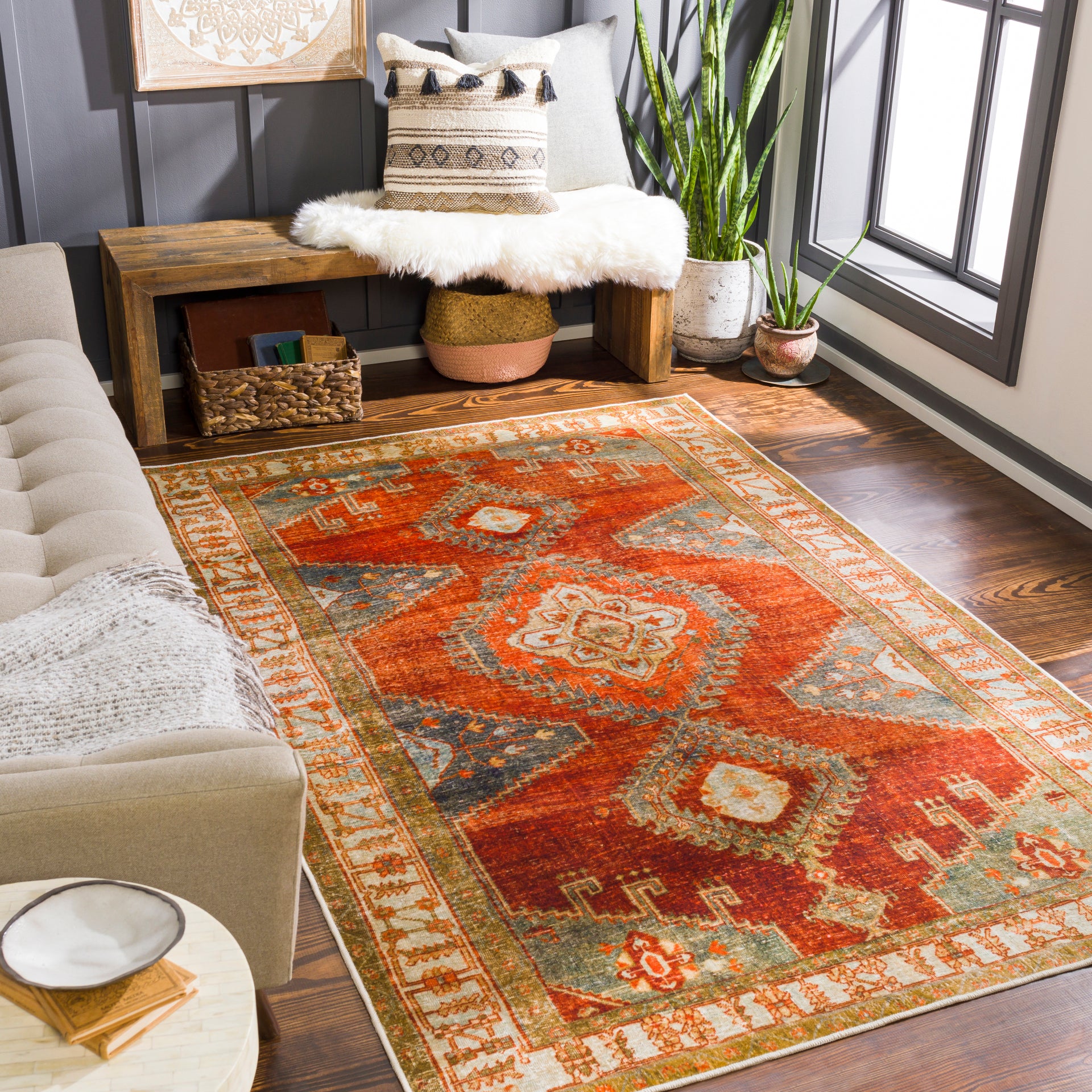Lavable Machine Woven Rug Livabliss Lavable