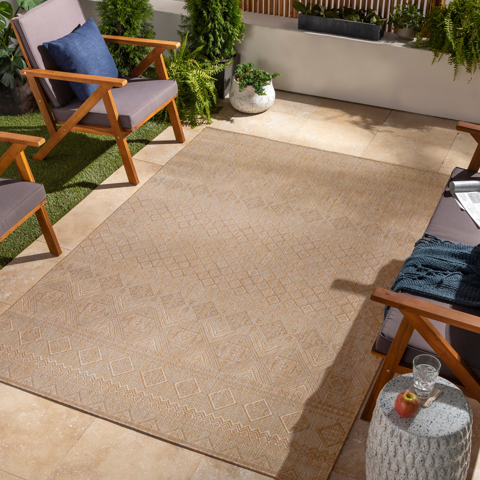 Tuareg Machine Woven Rug Livabliss Tuareg