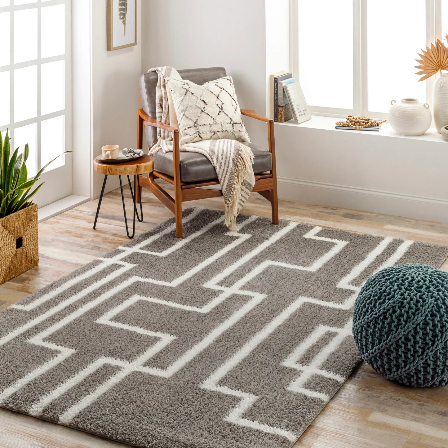 Cloudy Shag Machine Woven Rug Livabliss Cloudy Shag