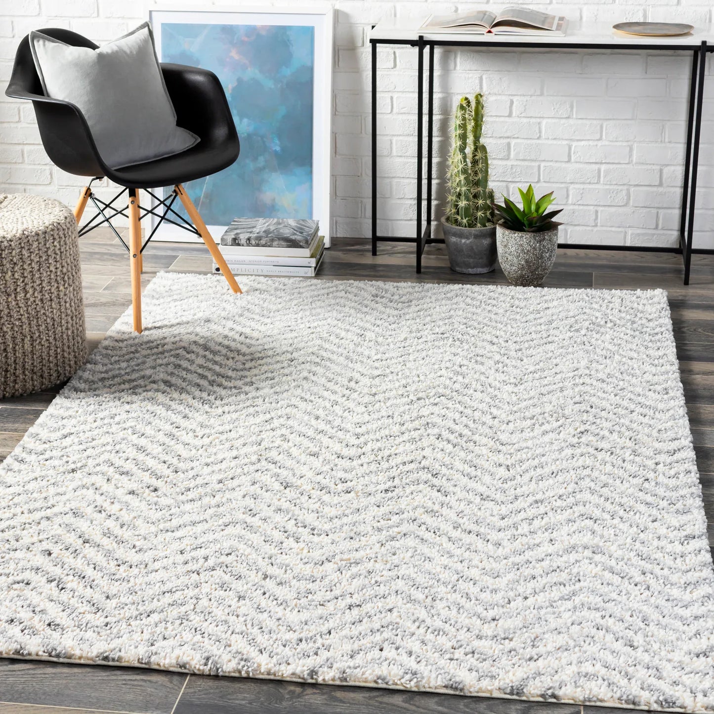 Deluxe Shag Machine Woven Rug Livabliss Deluxe Shag
