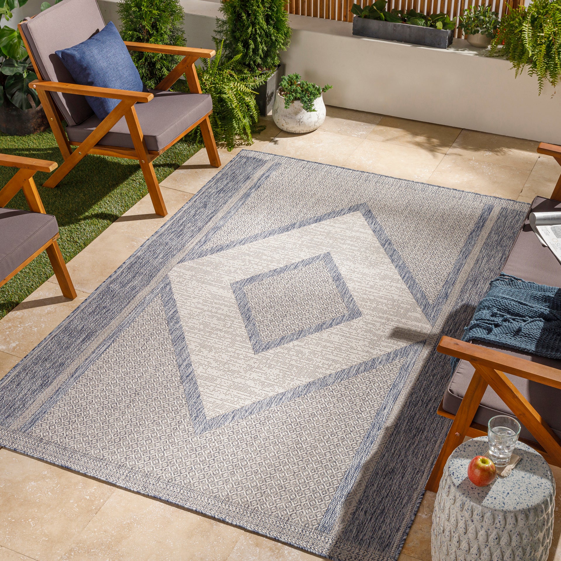 Tuareg Machine Woven Rug Livabliss Tuareg