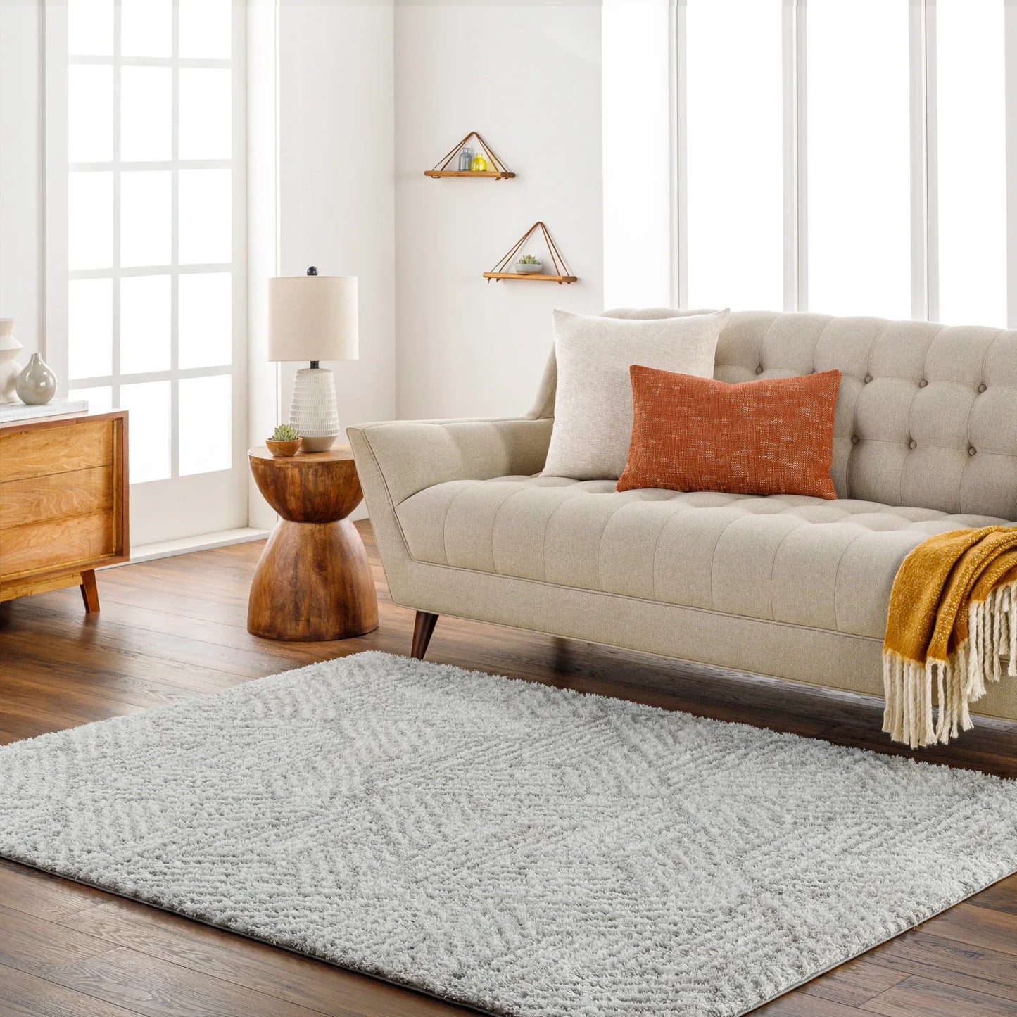 Cloudy Shag Machine Woven Rug Livabliss Cloudy Shag