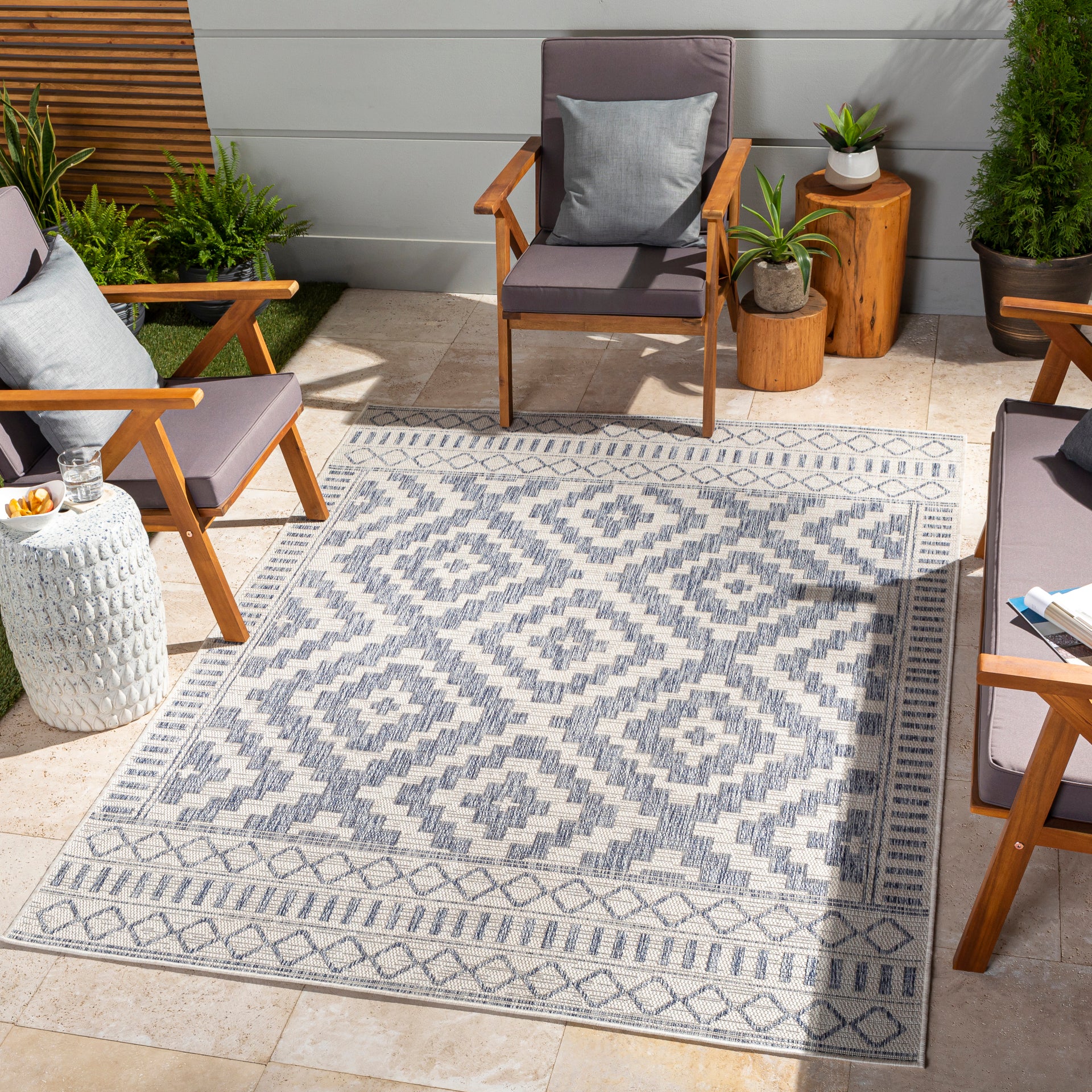 Tuareg Machine Woven Rug Livabliss Tuareg
