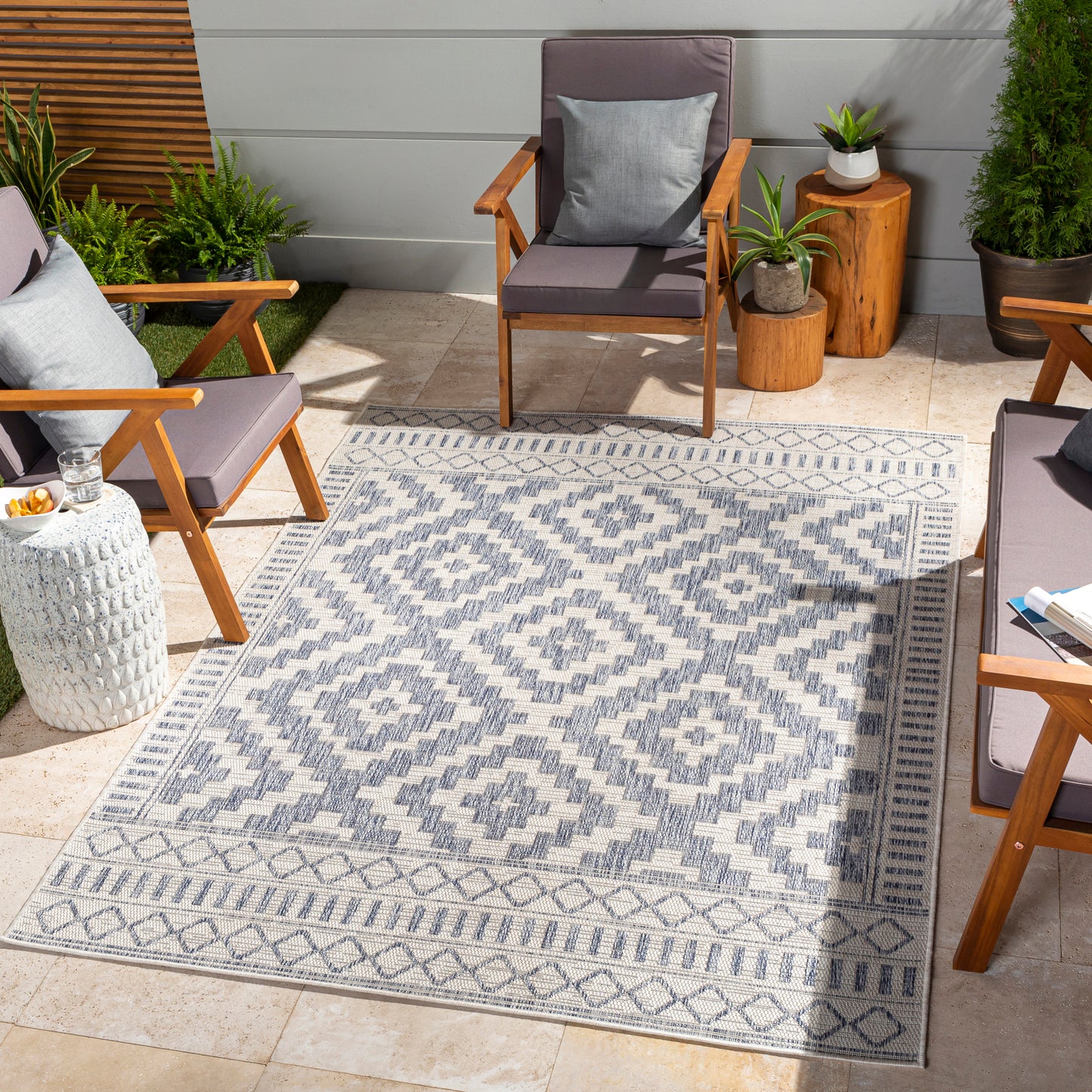 Tuareg Machine Woven Rug Livabliss Tuareg