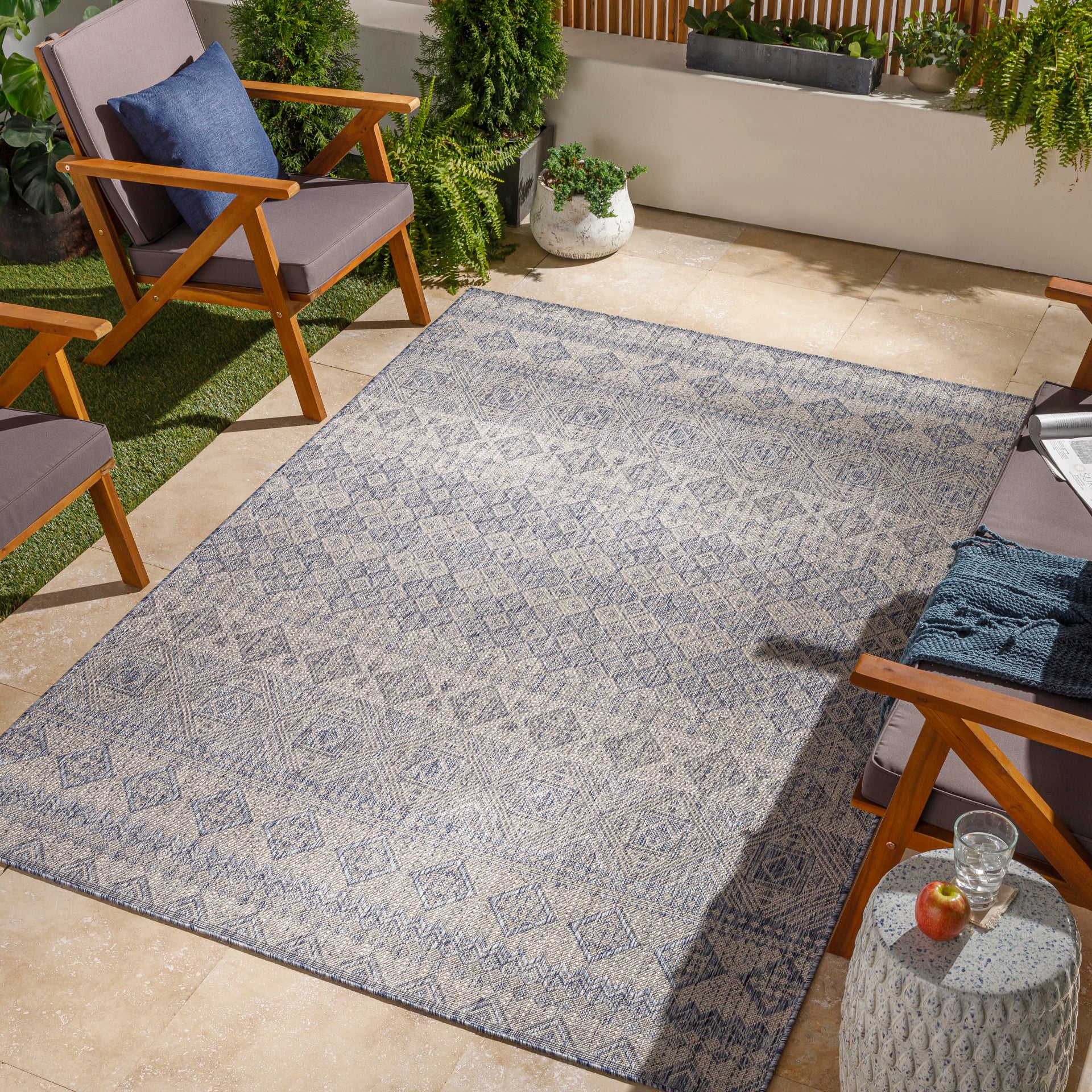 Tuareg Machine Woven Rug Livabliss Tuareg