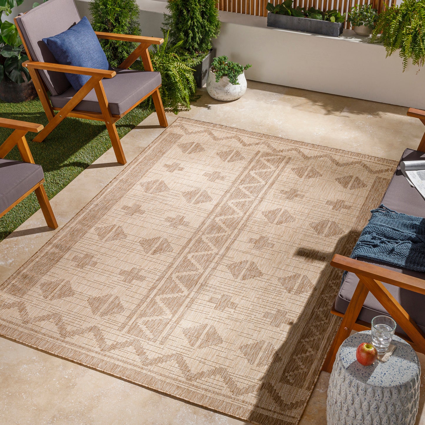 Tuareg Machine Woven Rug Livabliss Tuareg