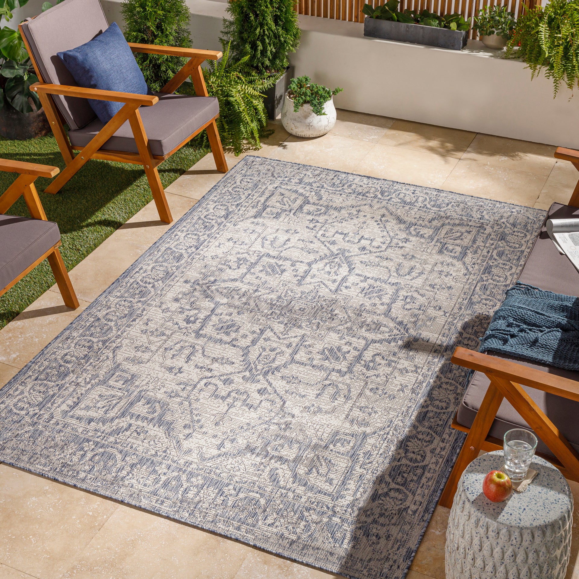 Tuareg Machine Woven Rug Livabliss Tuareg