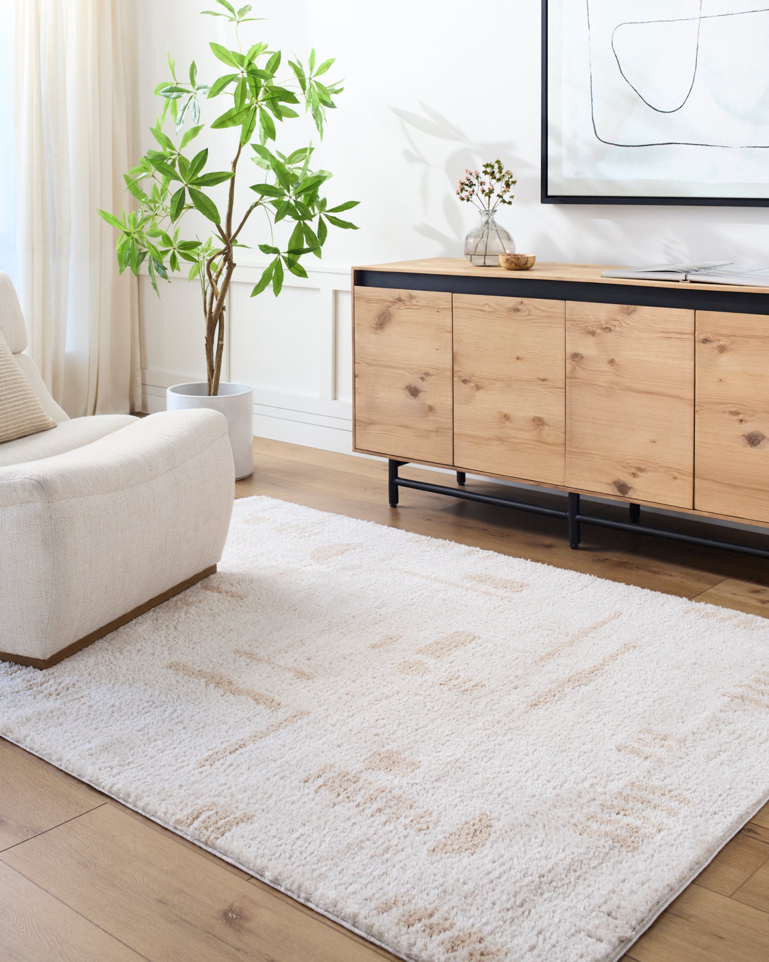 Fossay Shag Machine Woven Rug Livabliss Fossay Shag
