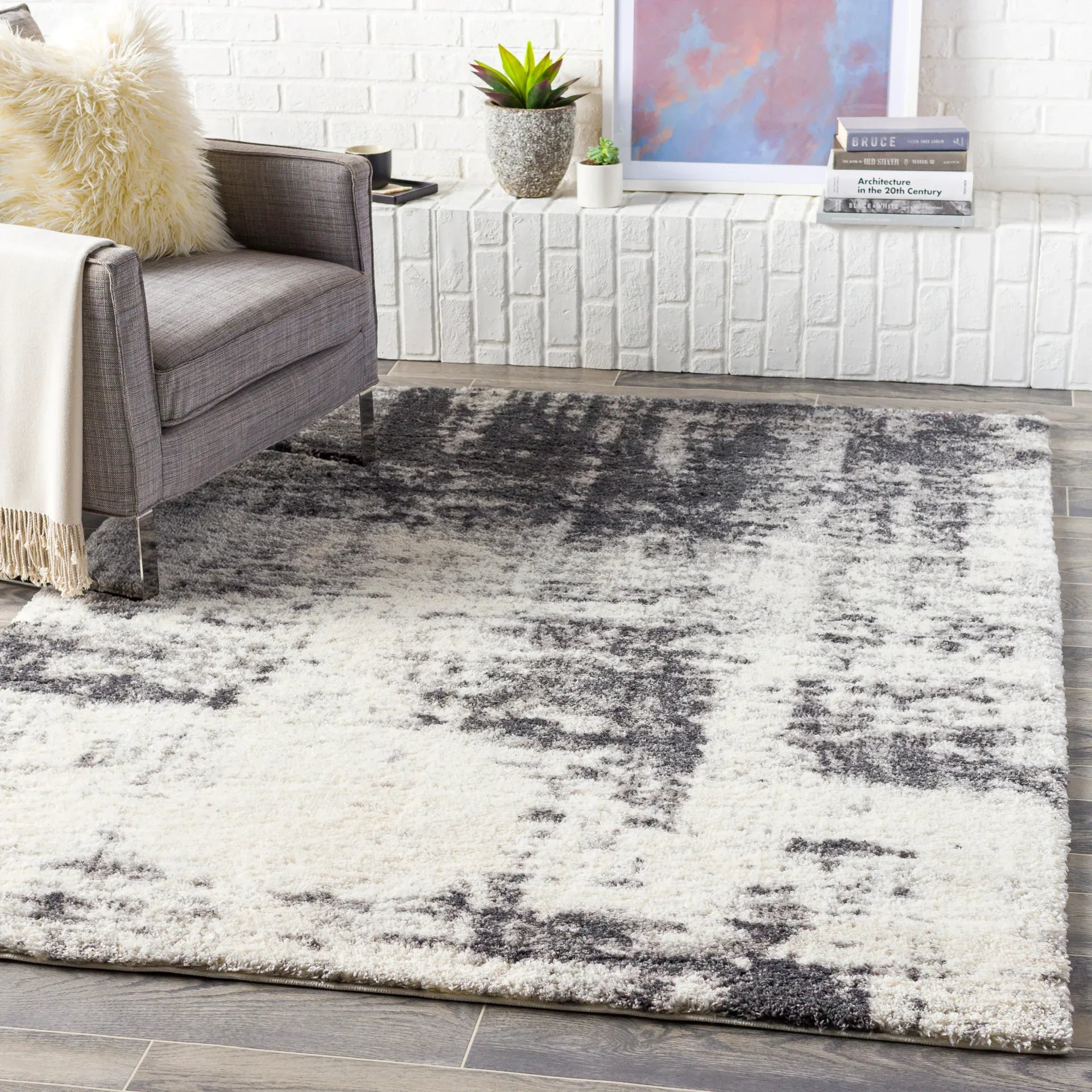 Aliyah Shag Machine Woven Rug Livabliss Aliyah Shag
