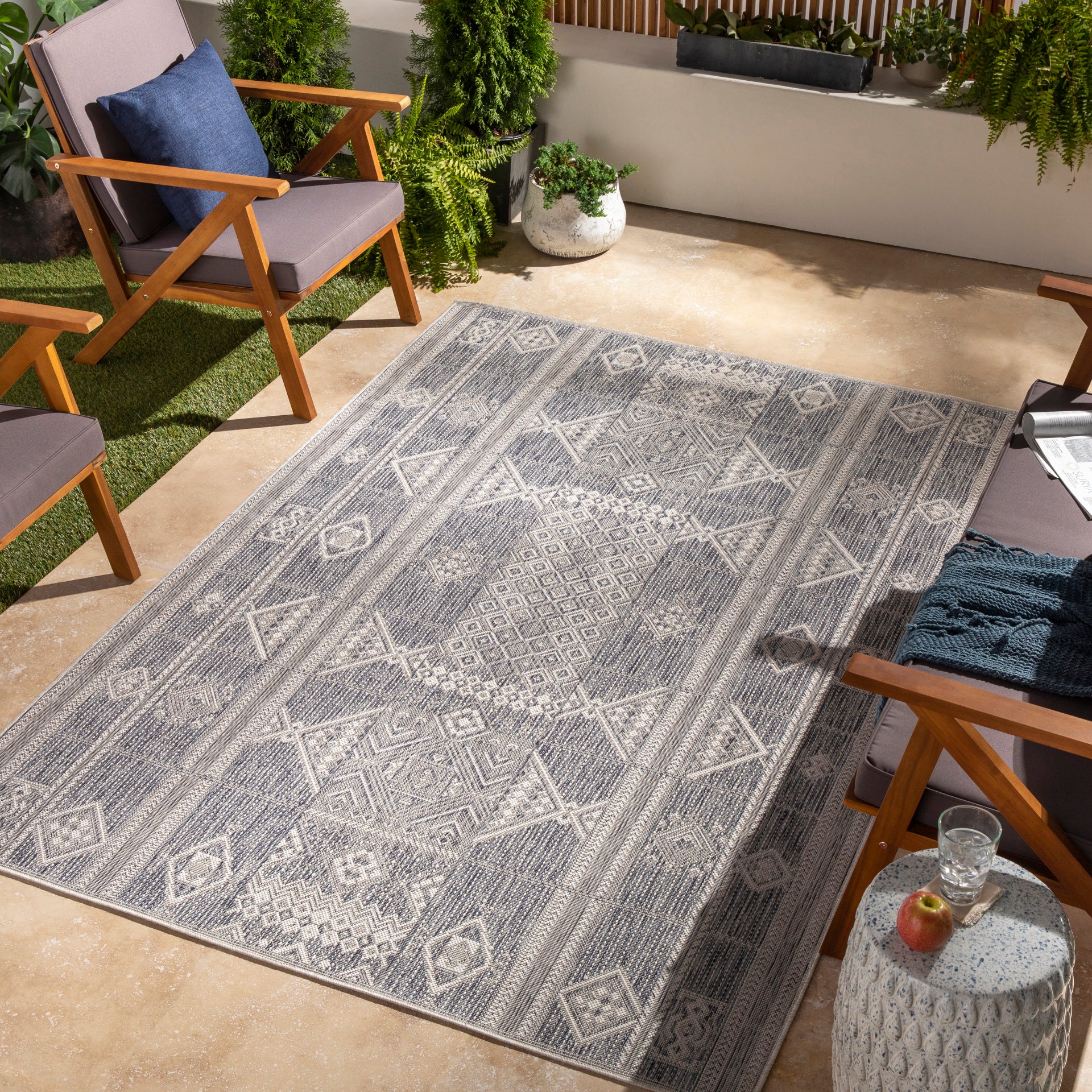 Tuareg Machine Woven Rug Livabliss Tuareg