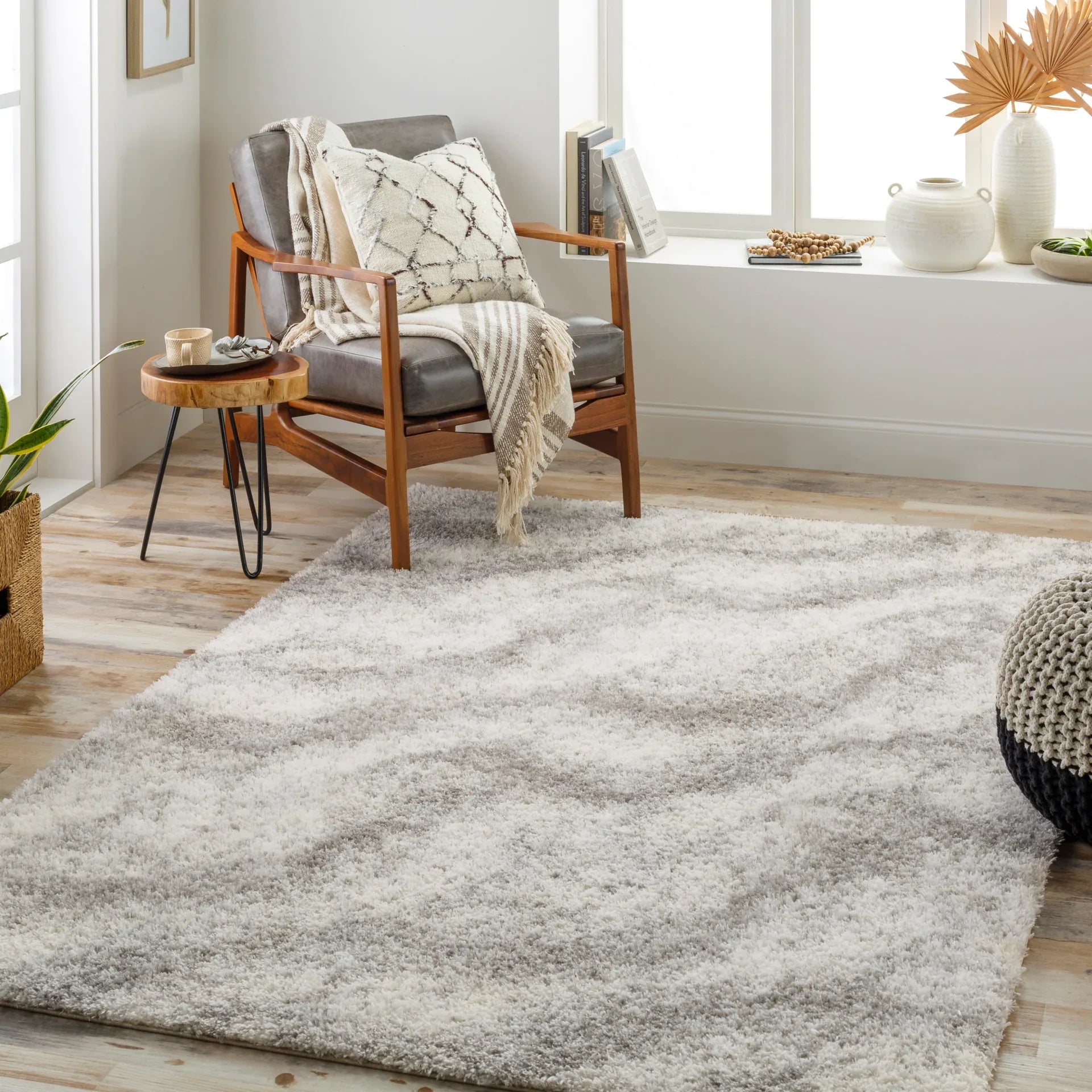 Cloudy Shag Machine Woven Rug Livabliss Cloudy Shag
