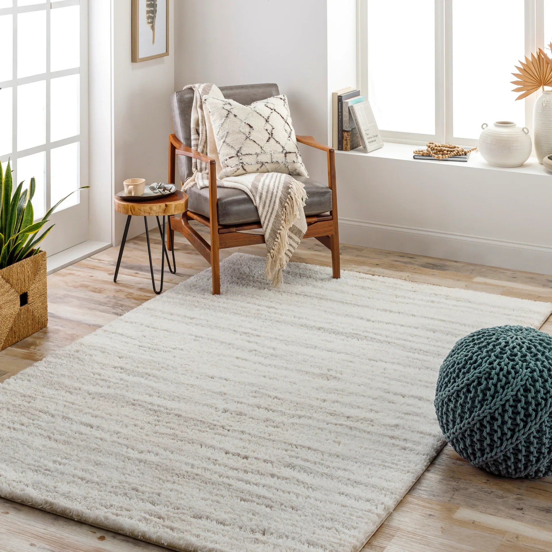 Cloudy Shag Machine Woven Rug Livabliss Cloudy Shag