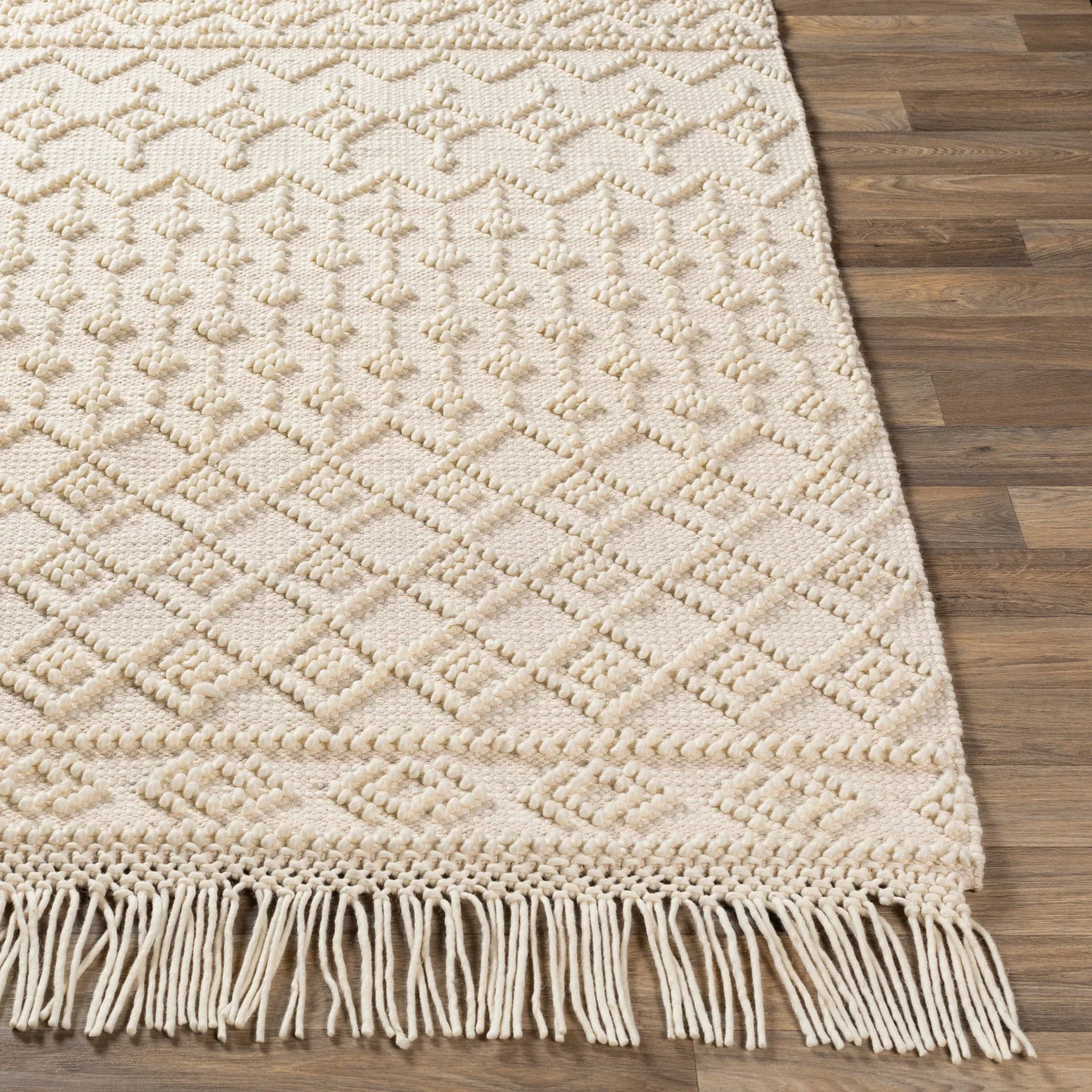 Farmhouse Tassels Handmade Rug Livabliss Farmhouse Tassels