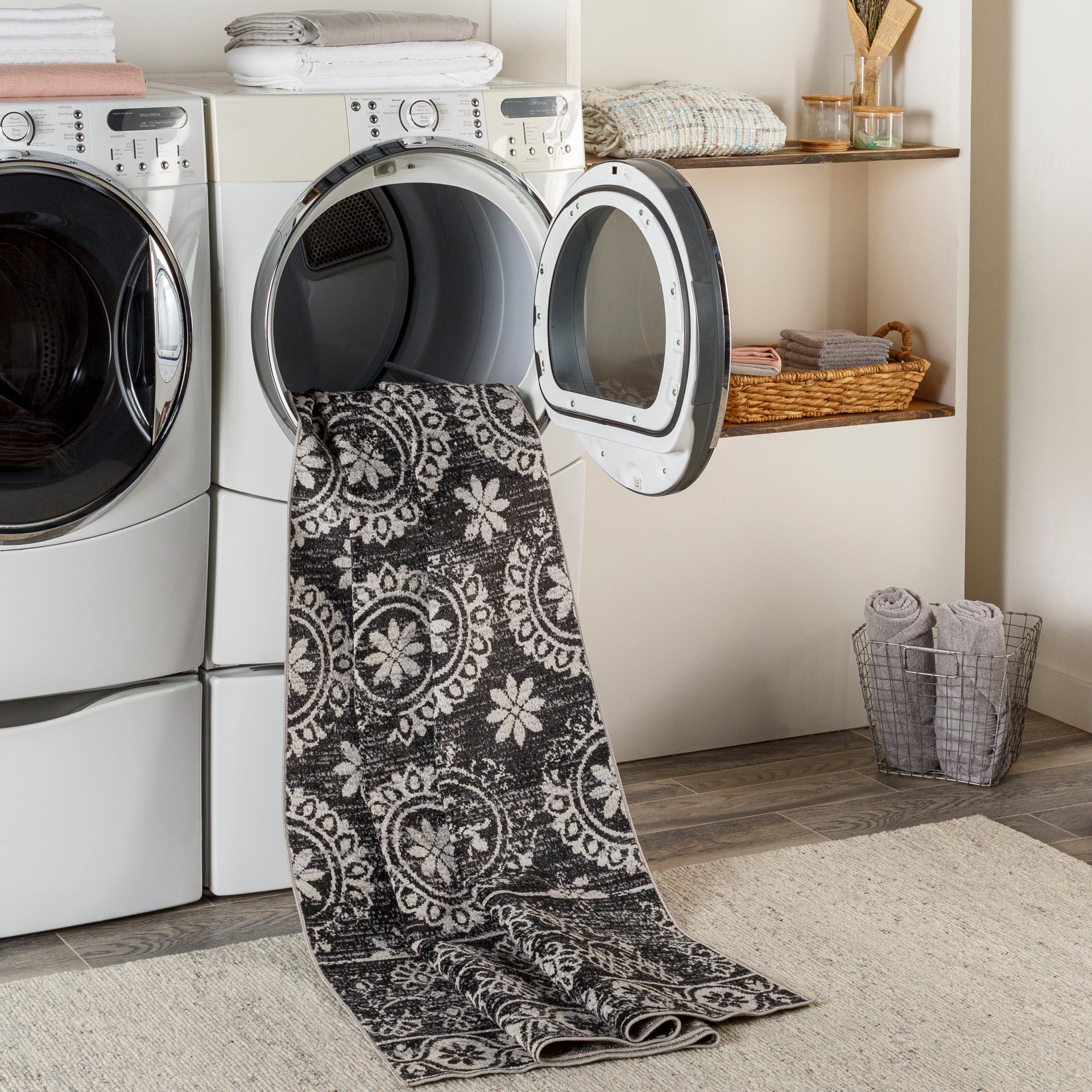 Lavadora Machine Woven Rug Livabliss Lavadora