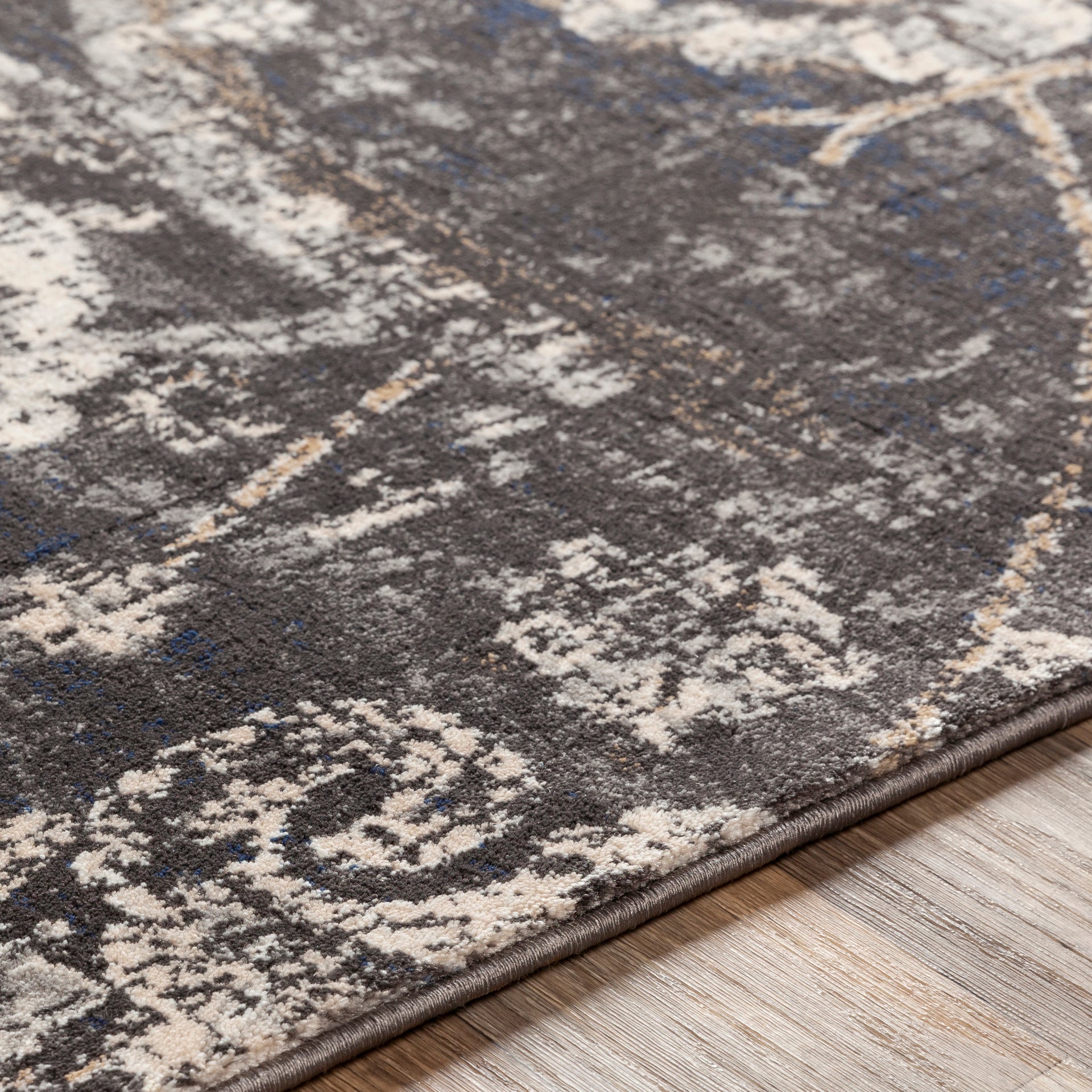 Indigo Machine Woven Rug Livabliss Indigo