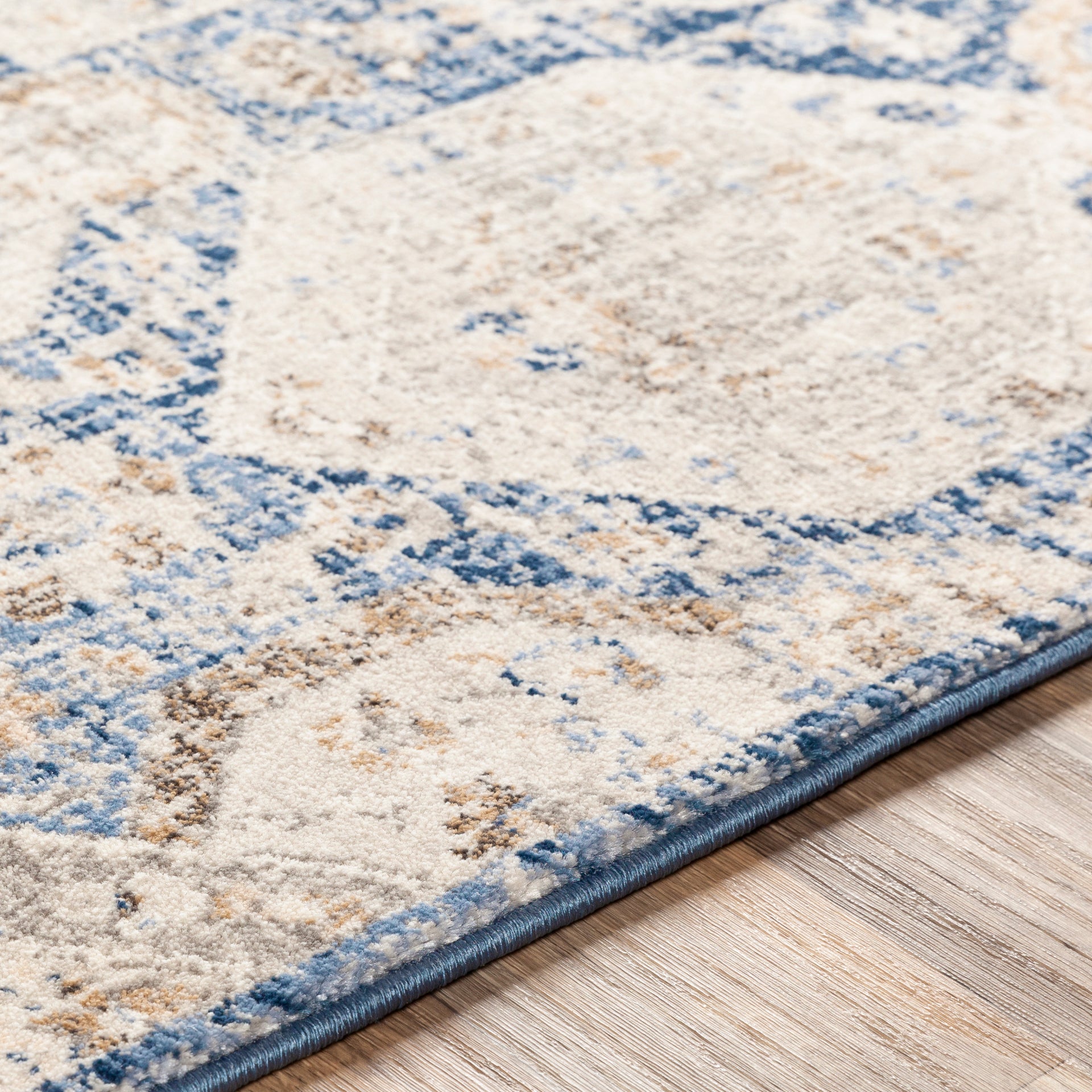 Indigo Machine Woven Rug Livabliss Indigo