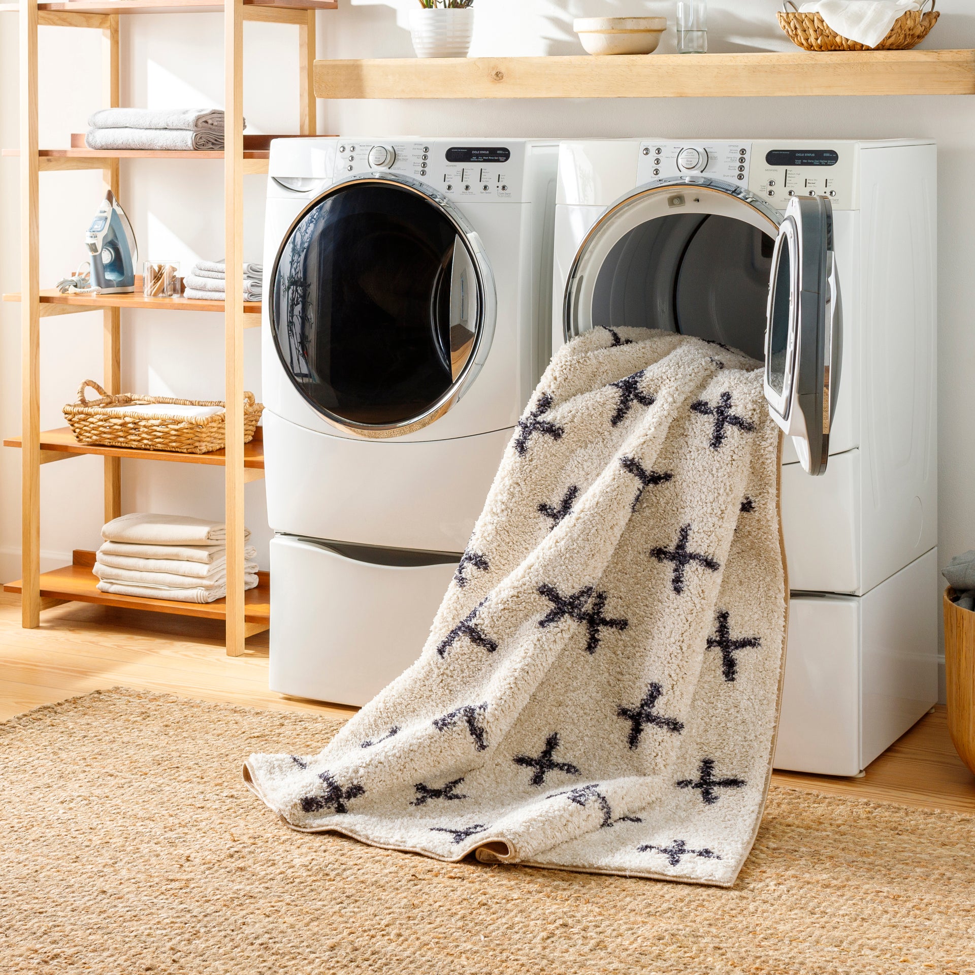 Lykke Machine Woven Rug Livabliss Lykke
