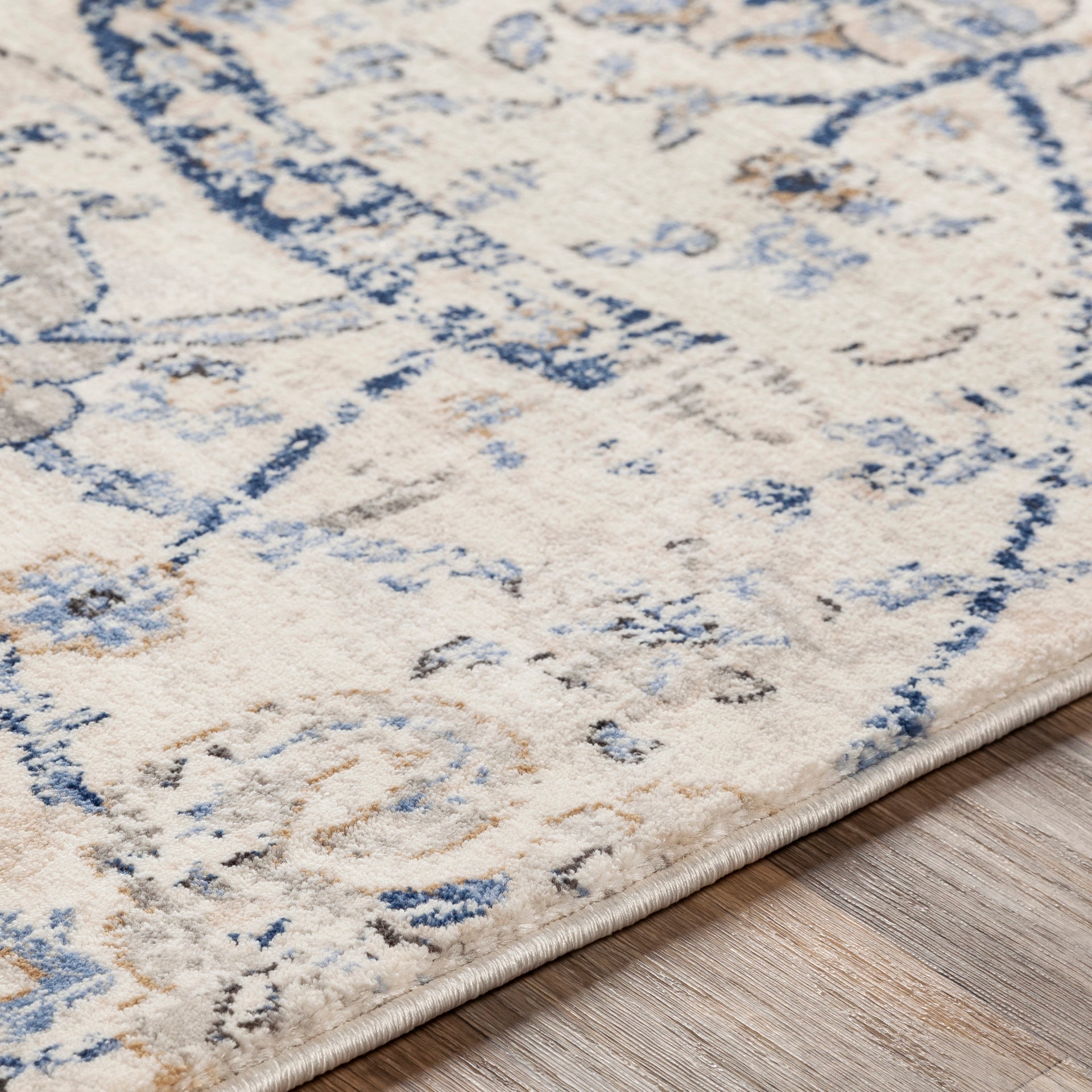 Indigo Machine Woven Rug Livabliss Indigo